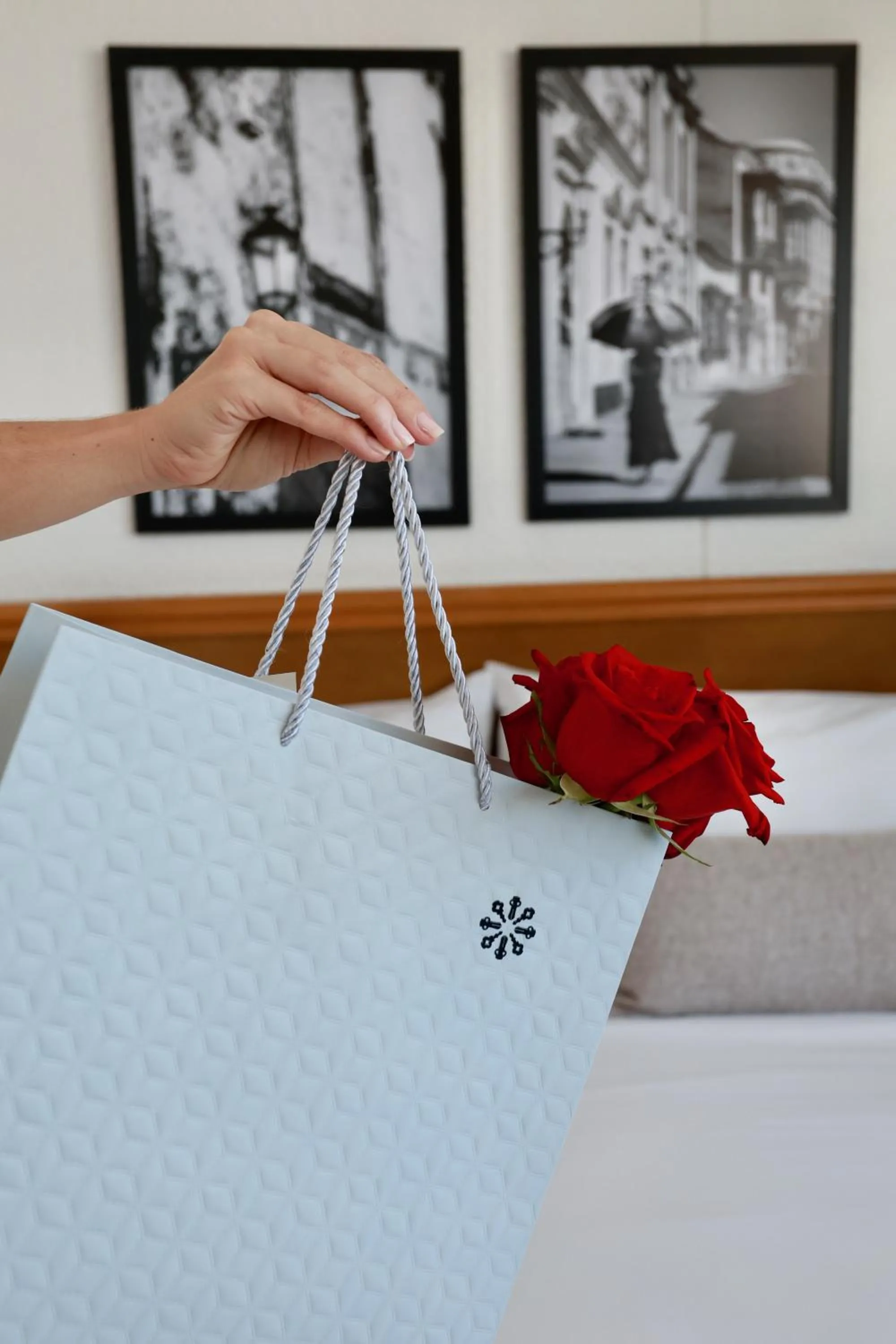 Decorative detail, Bed in Hotel Almirante Cartagena Colombia