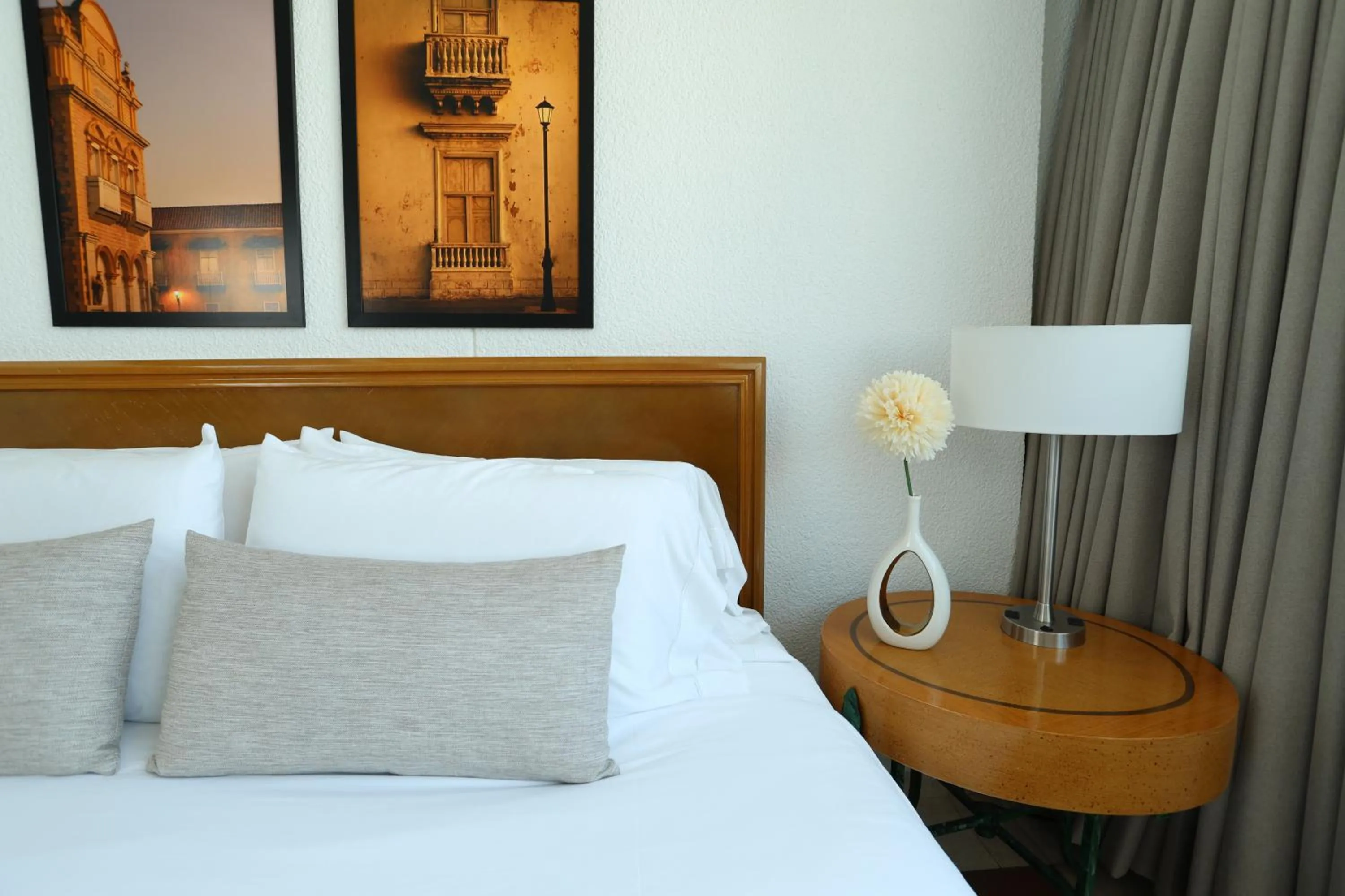 Bed in Hotel Almirante Cartagena Colombia