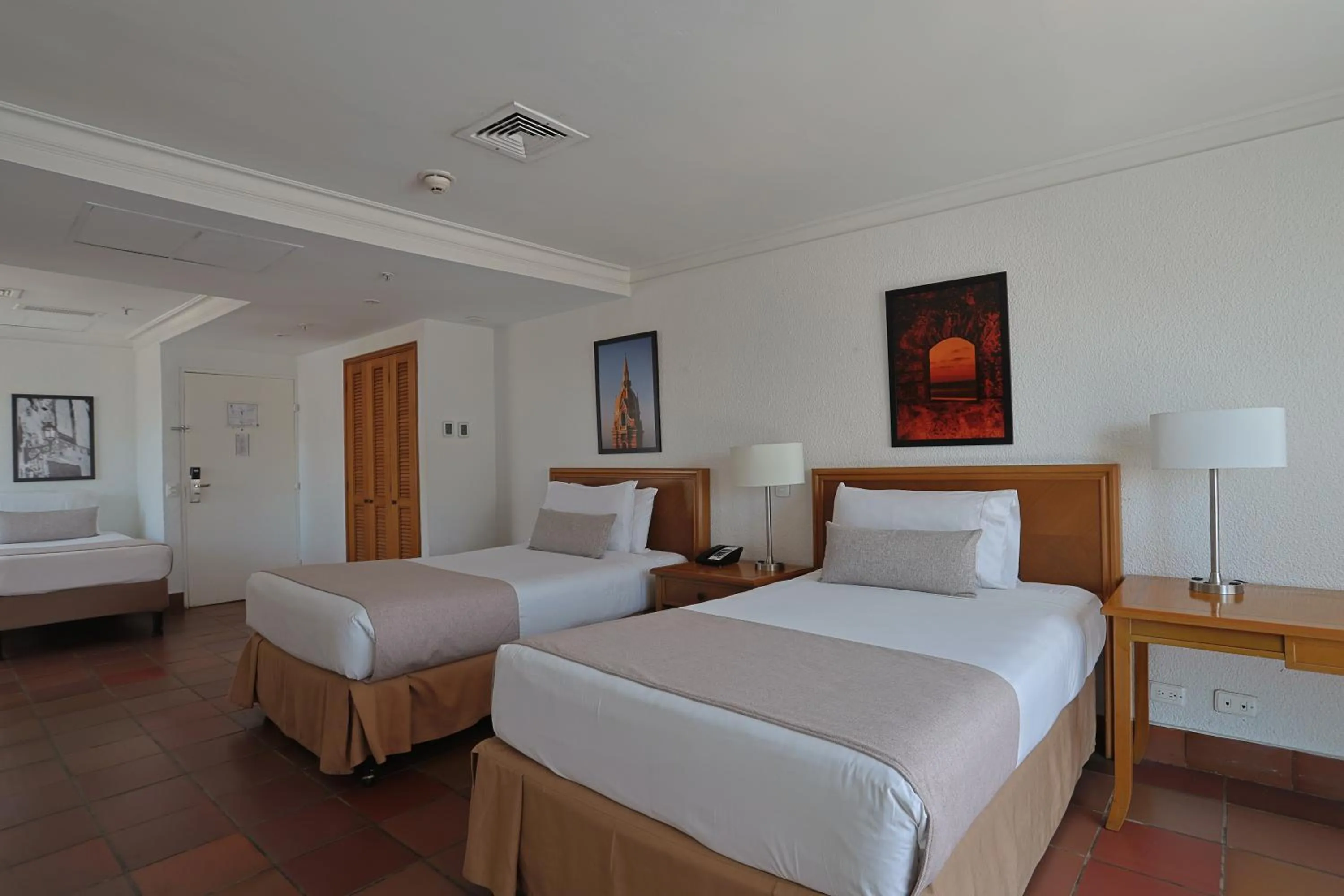 Bed in Hotel Almirante Cartagena Colombia