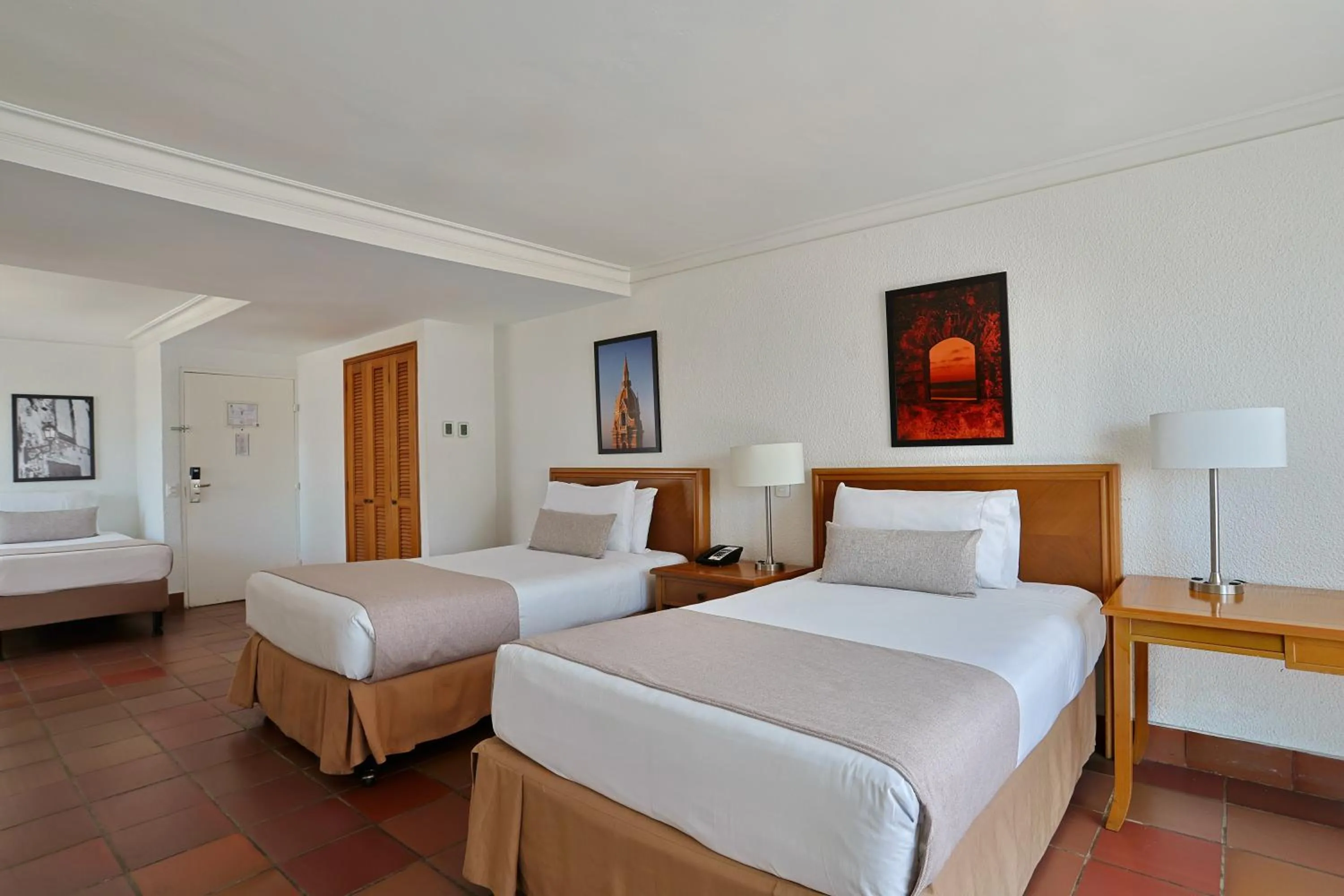 Bed in Hotel Almirante Cartagena Colombia