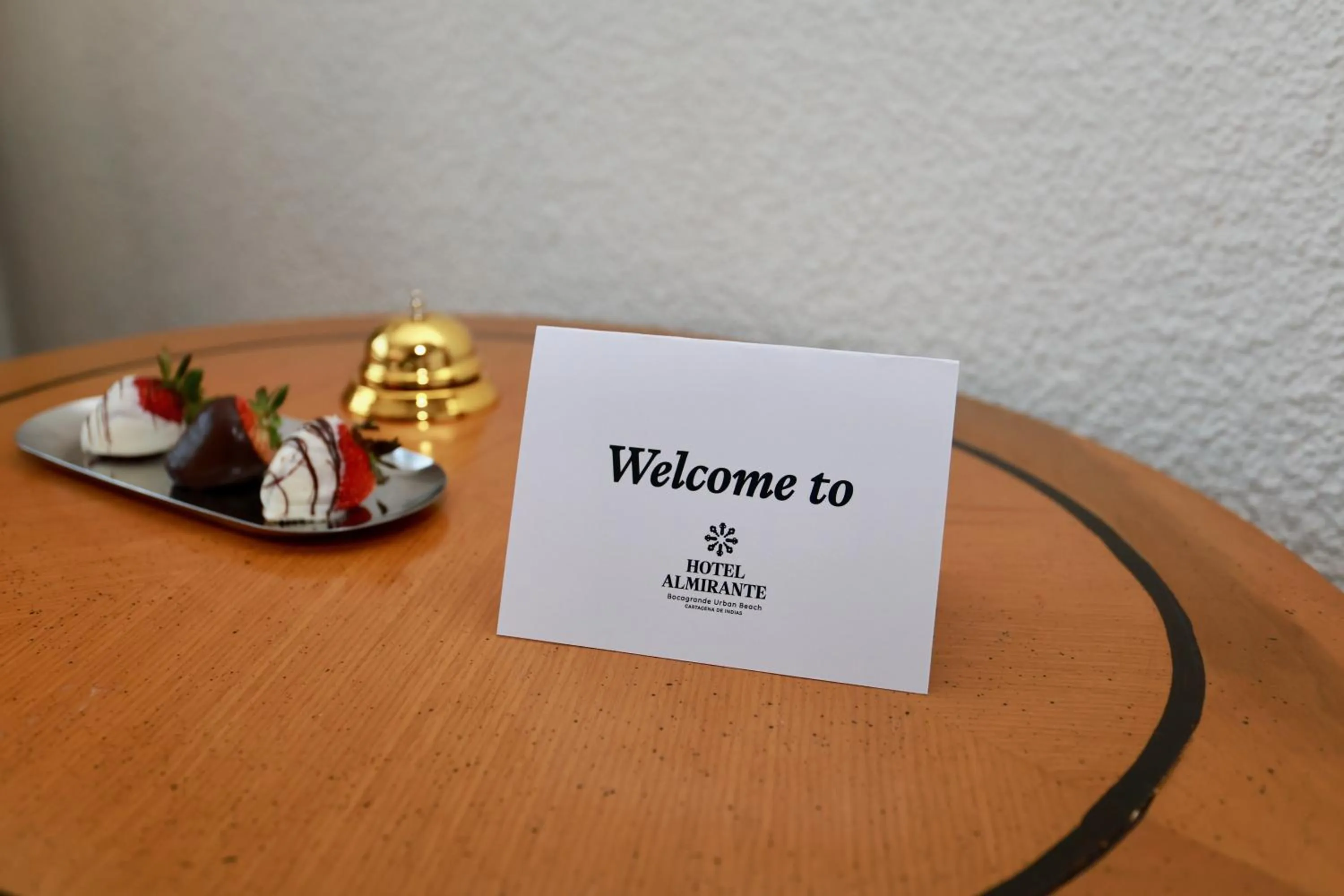 Text overlay in Hotel Almirante Cartagena Colombia