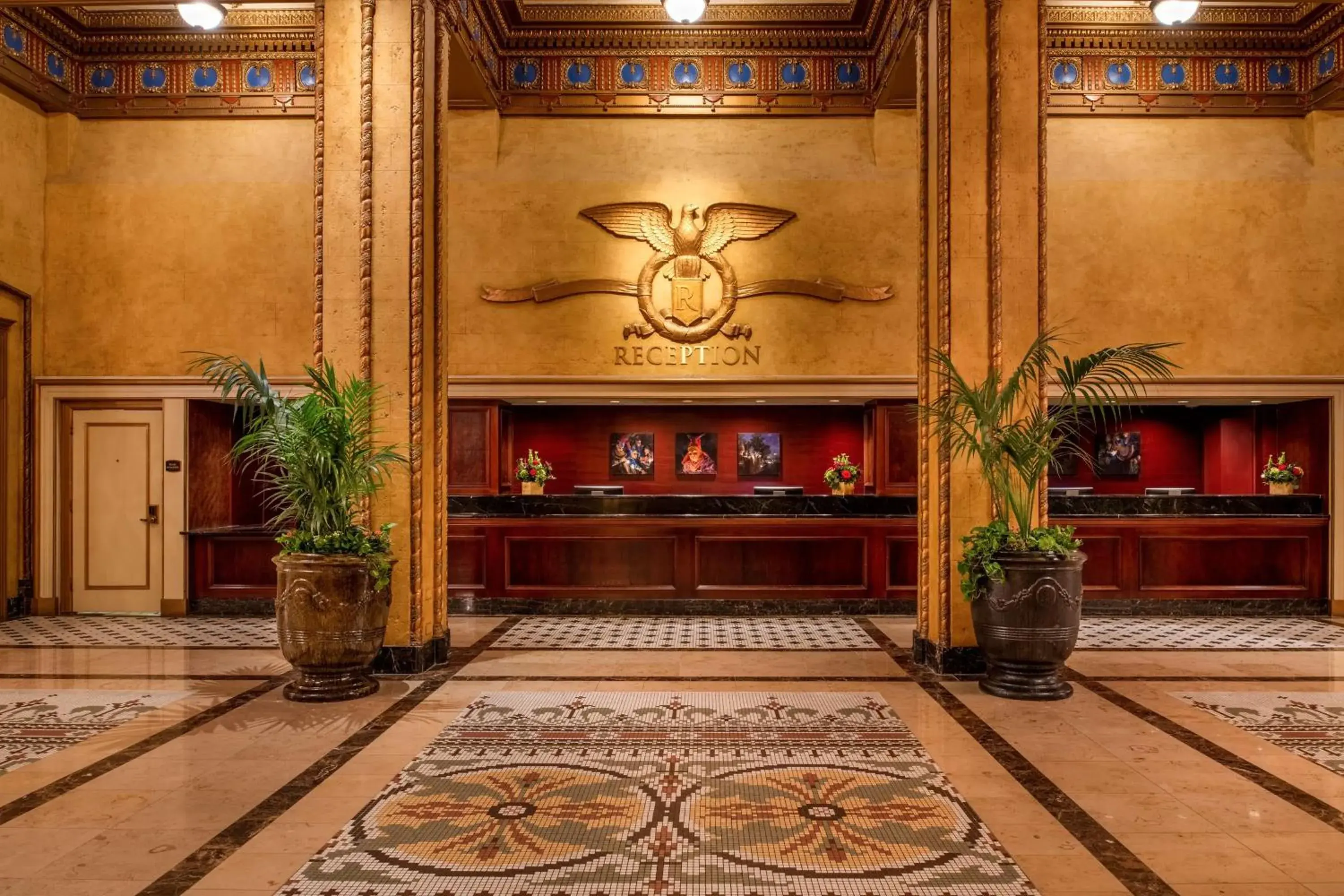 Lobby or reception in The Roosevelt Hotel New Orleans - Waldorf Astoria Hotels & Resorts Lobby or reception in The Roosevelt Hotel New Orleans - Waldorf Astoria Hotels & Resorts