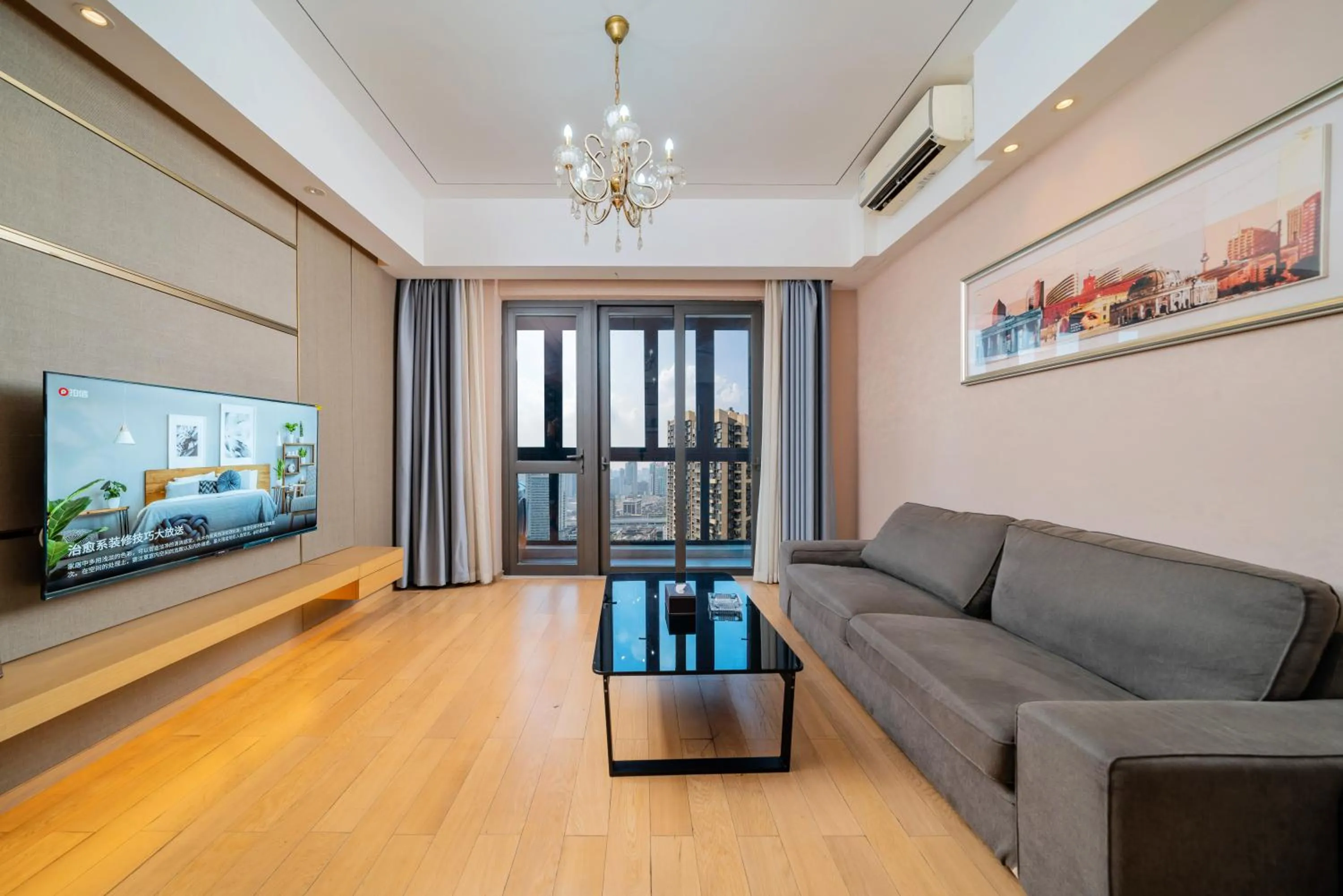 Living room in Heefun International Apartment - Free Shuttle to Canton Fair