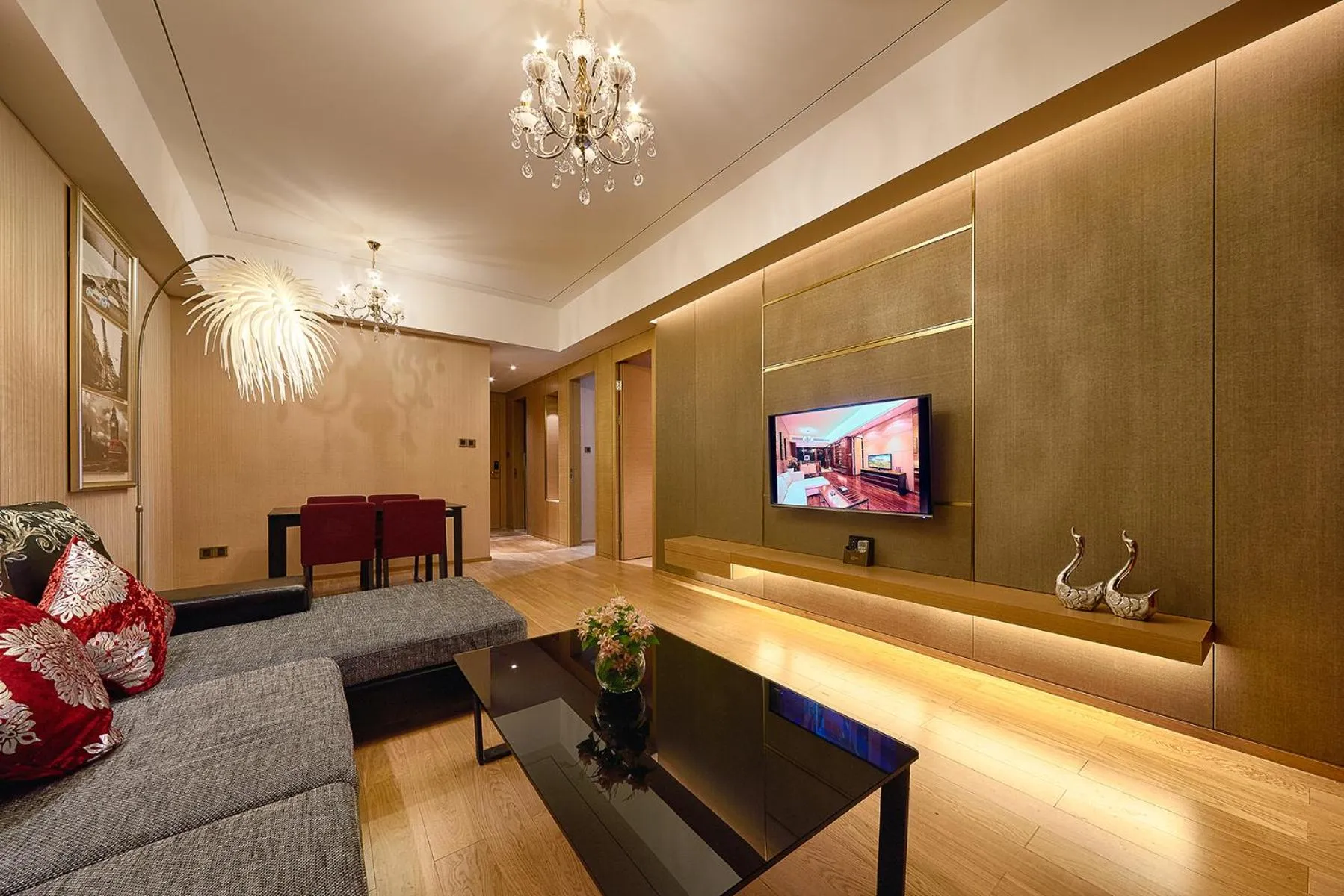 Living room in Heefun International Apartment - Free Shuttle to Canton Fair