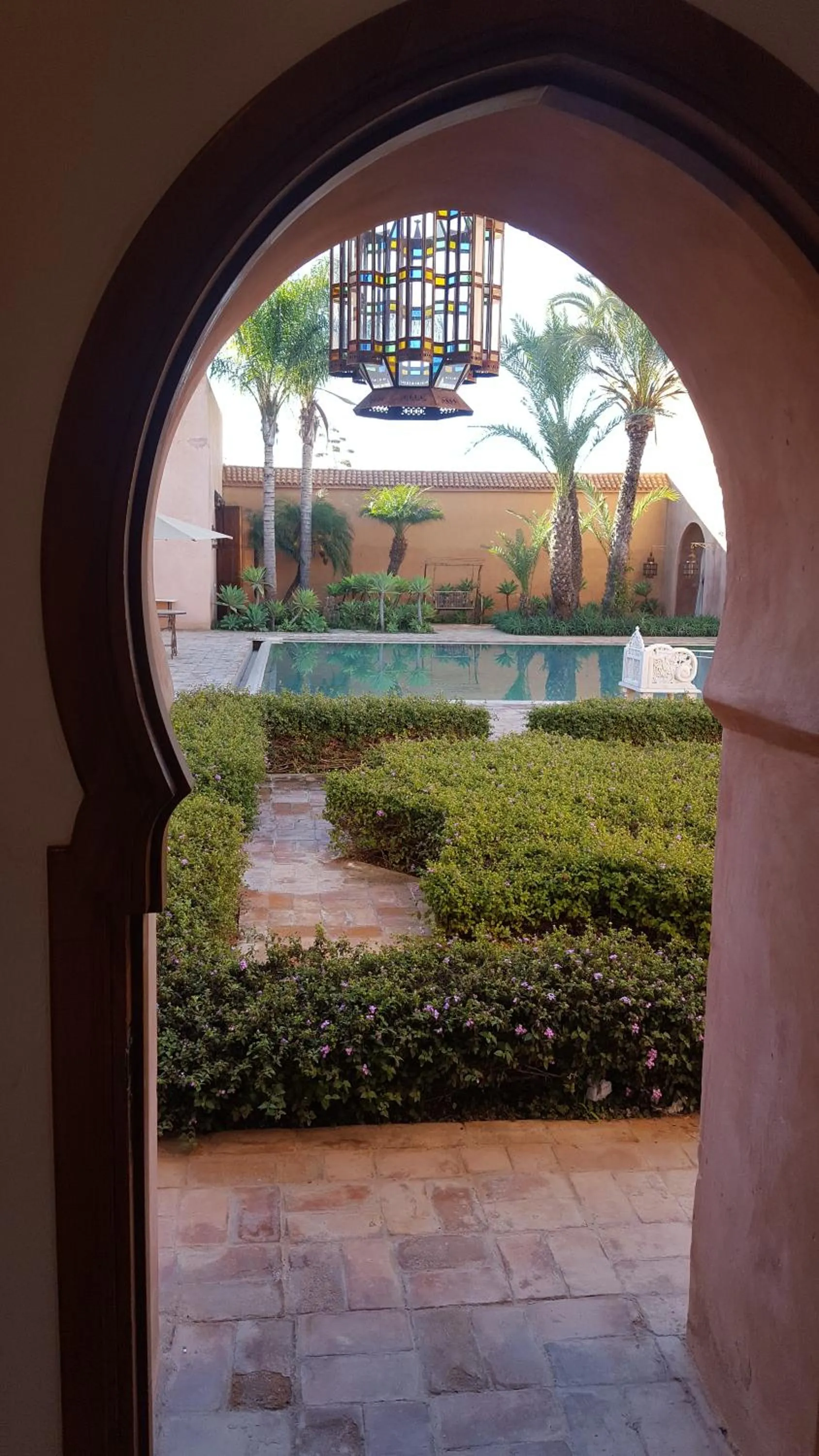 Pool view in Palais Claudio Bravo