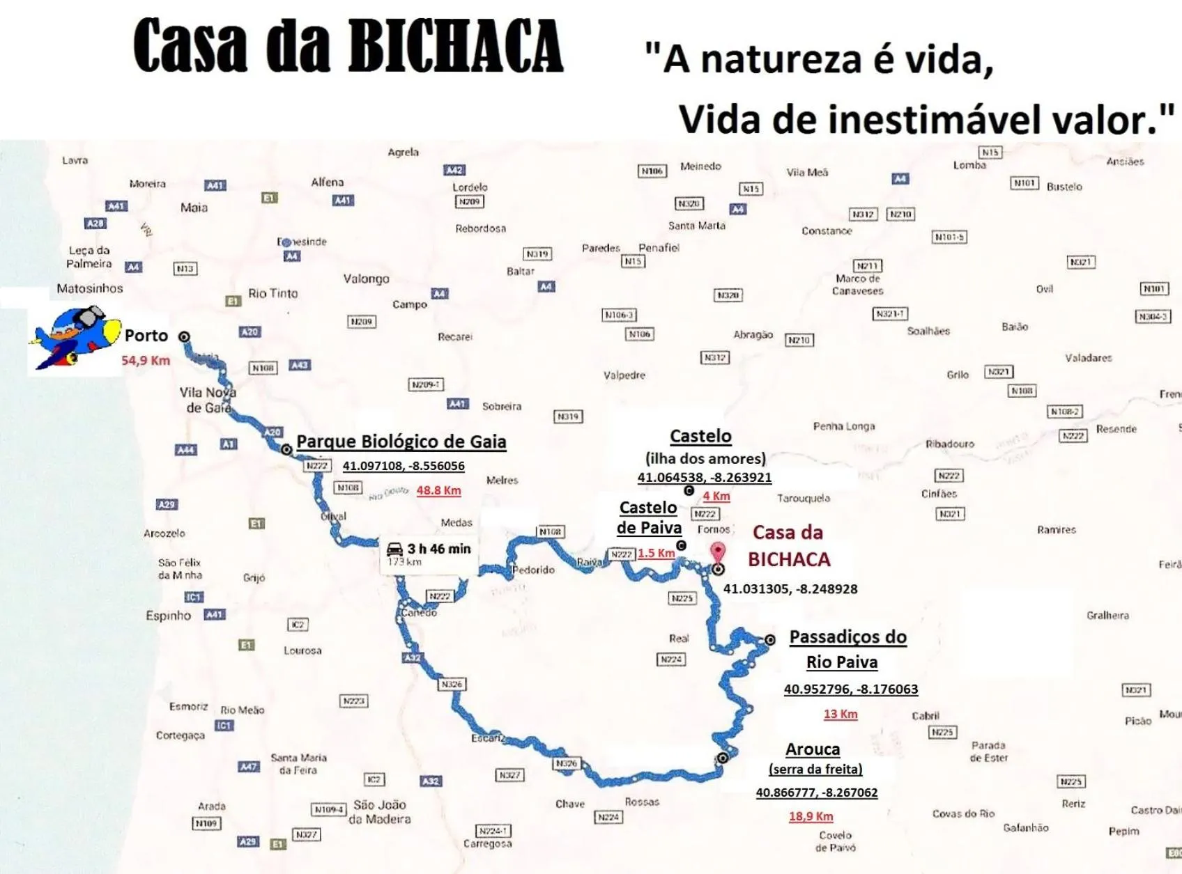 Floor plan in Casa da Bichaca