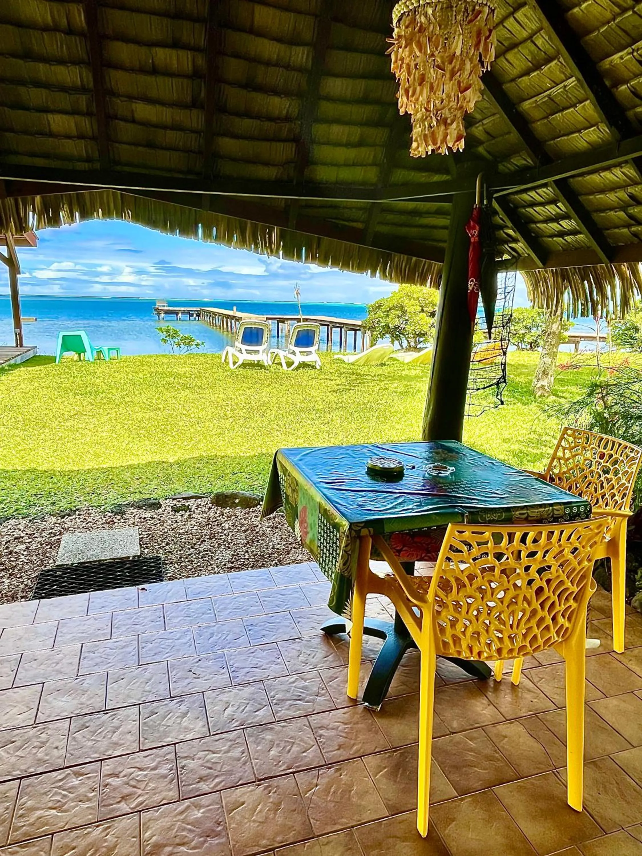 Patio in Linareva Moorea Beach Resort