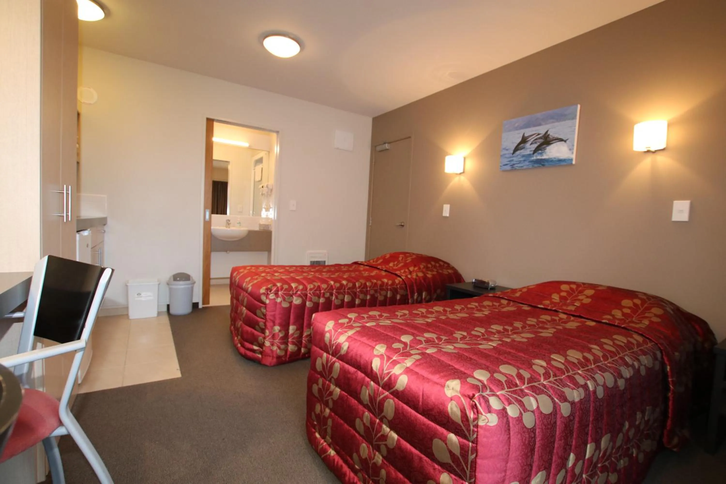 Bed in Bella Vista Motel Kaikoura