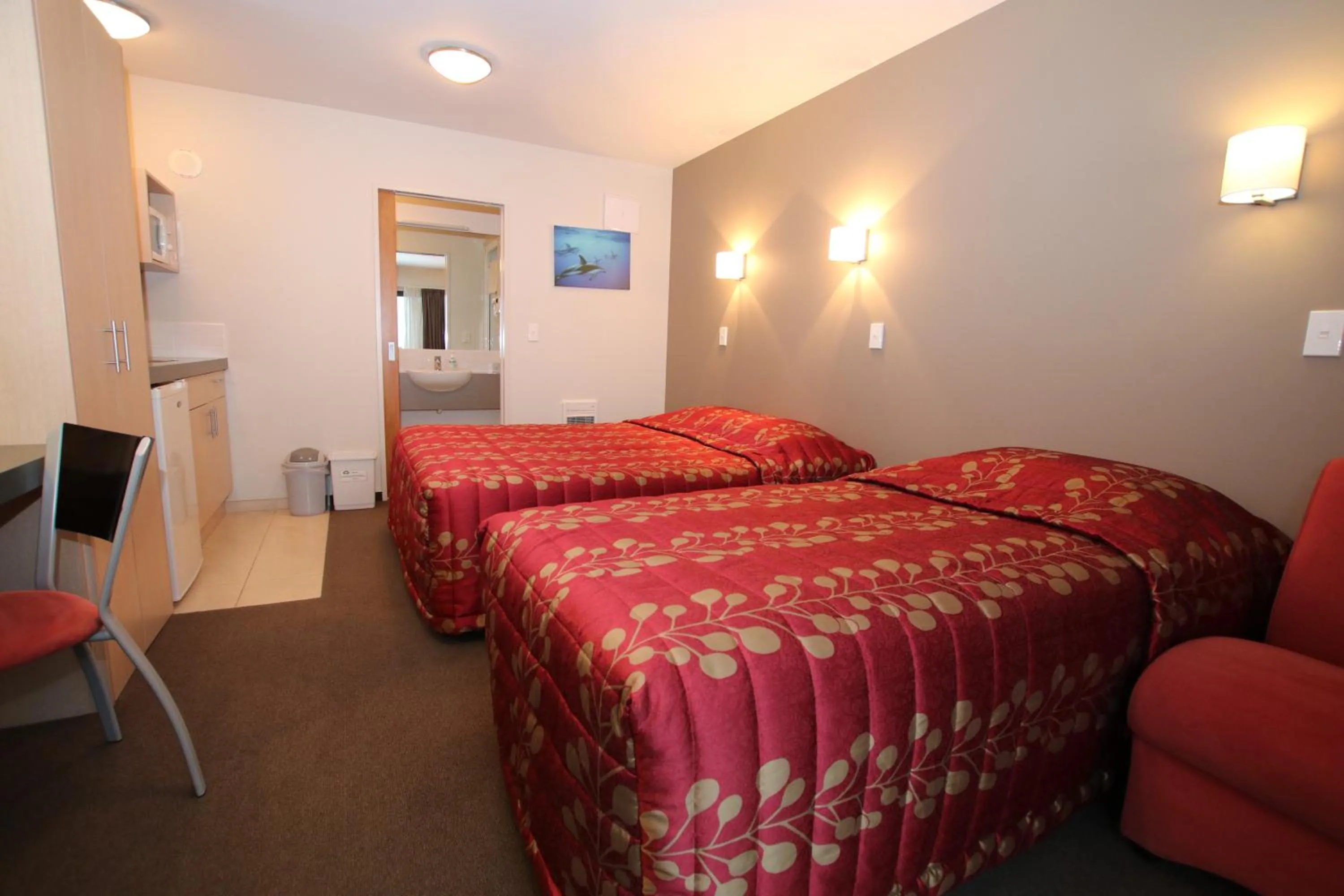 Bed in Bella Vista Motel Kaikoura