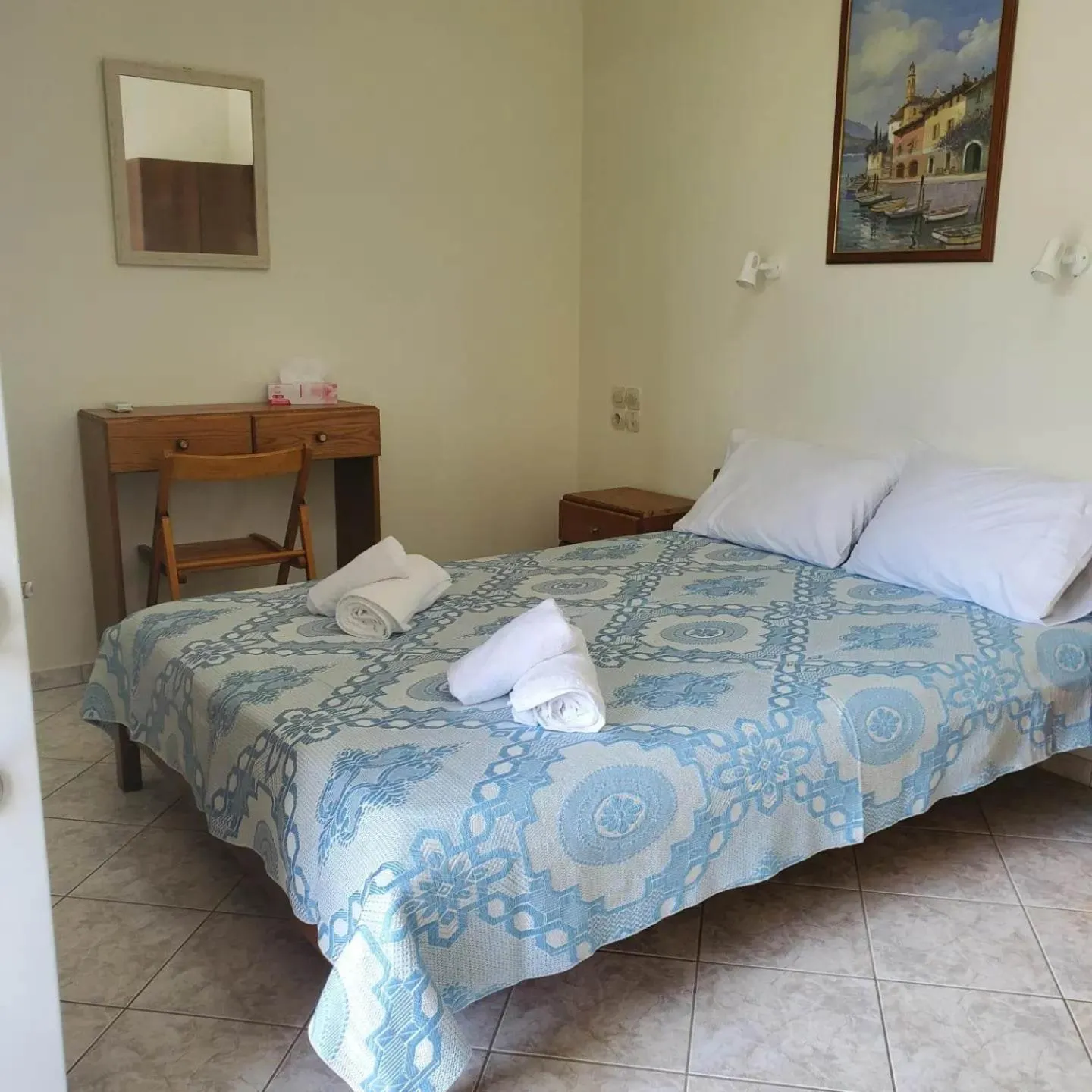 Bed in Villa Koutsakis