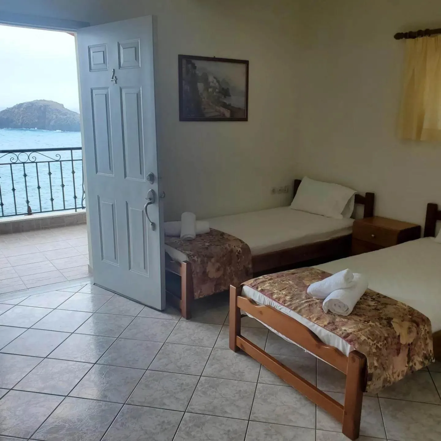 Bedroom, Bed in Villa Koutsakis