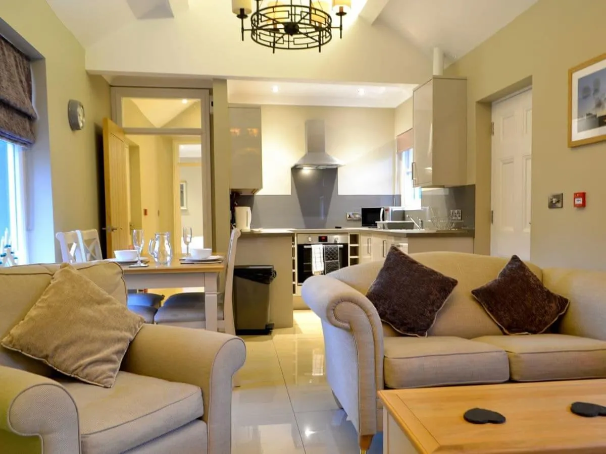 Seating area in Llys Celyn - Holly Farm