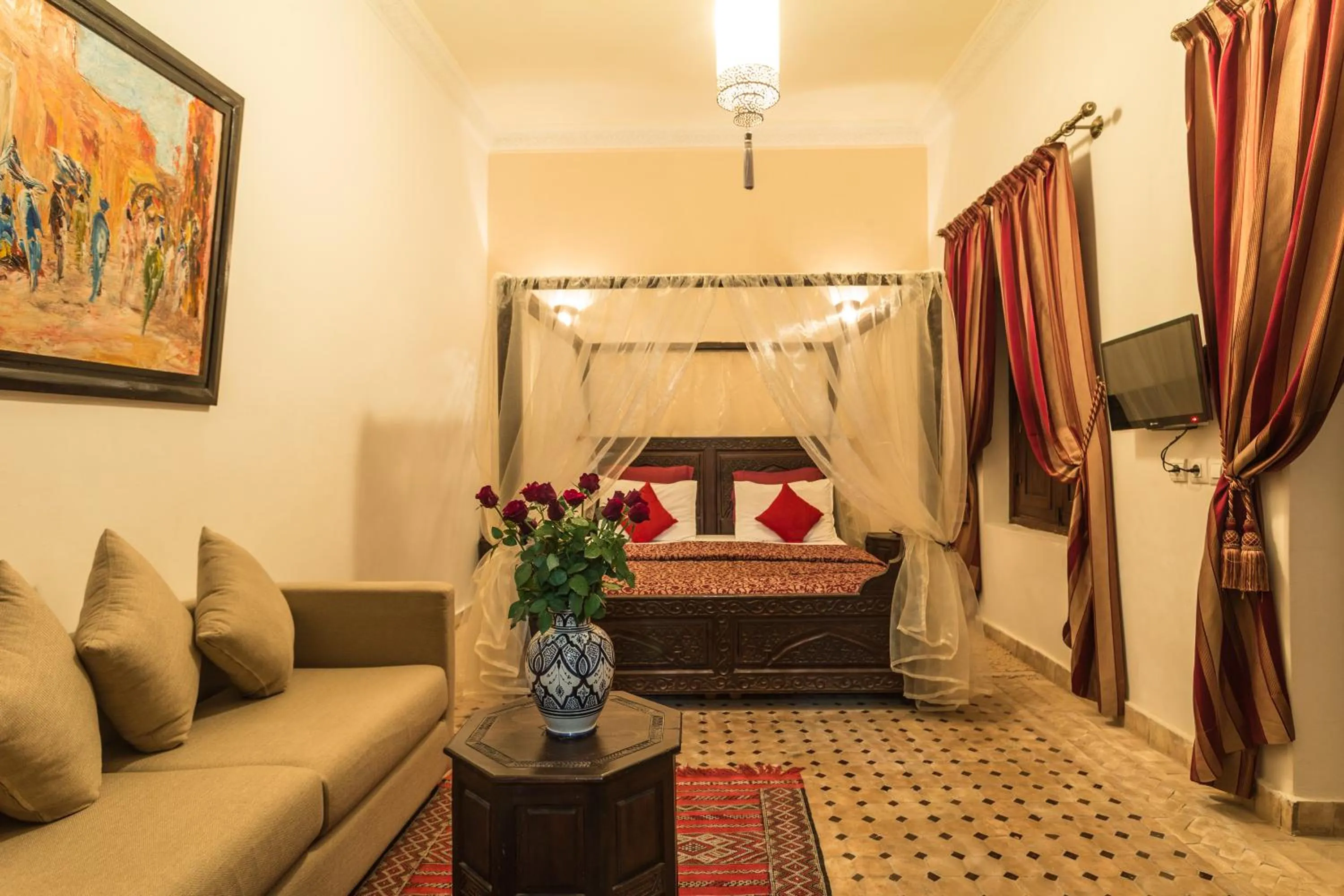 Bed in Riad Nasreen