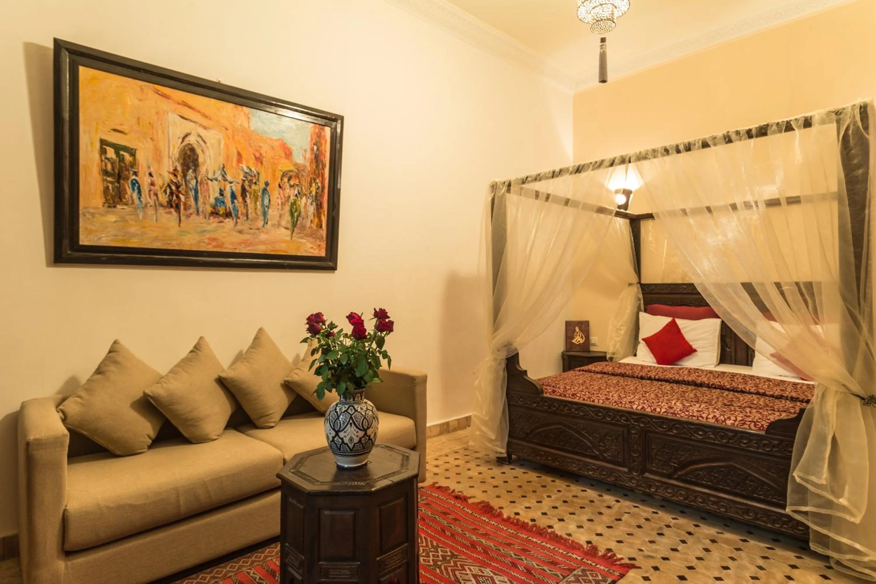 Bed in Riad Nasreen