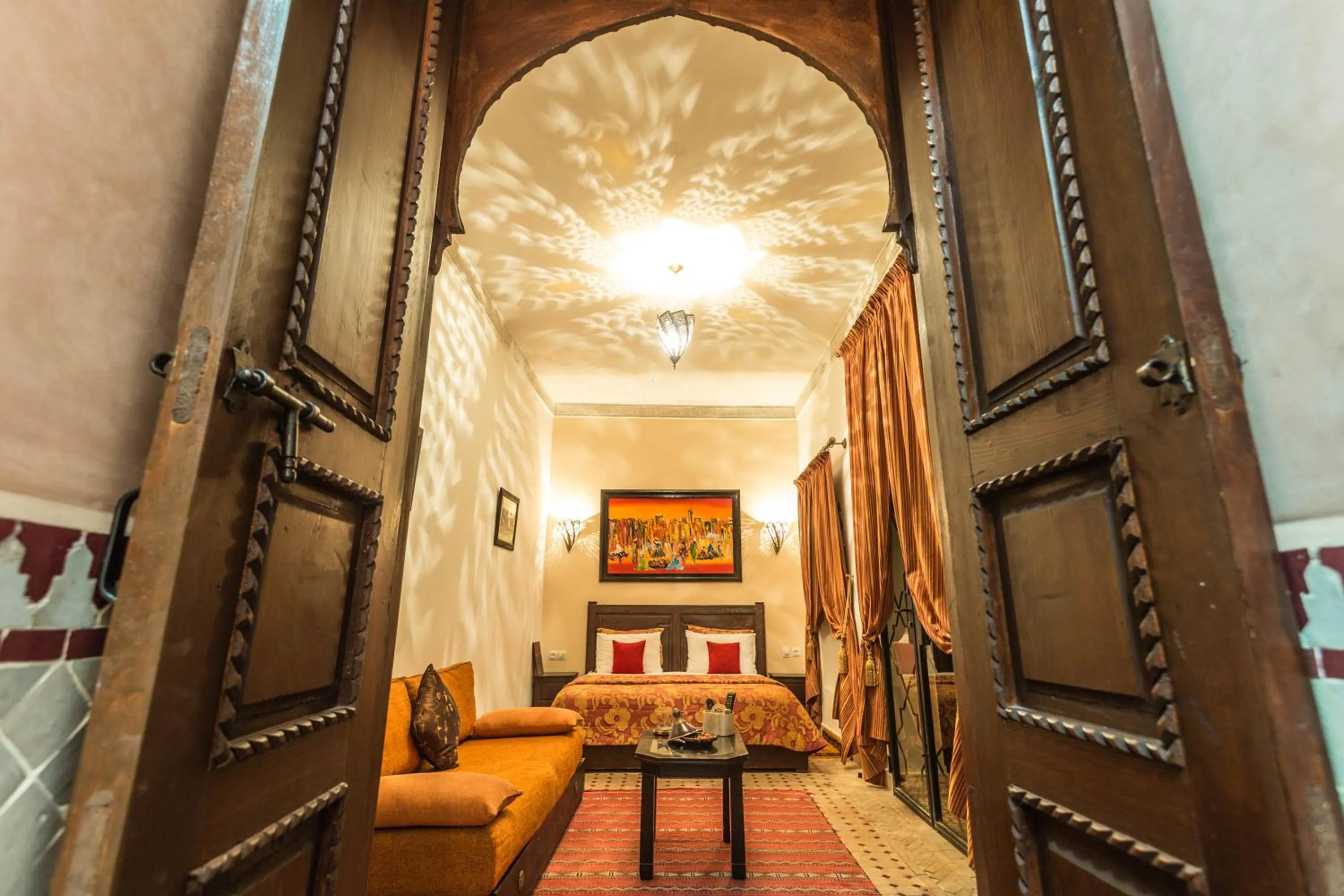 Bed in Riad Nasreen