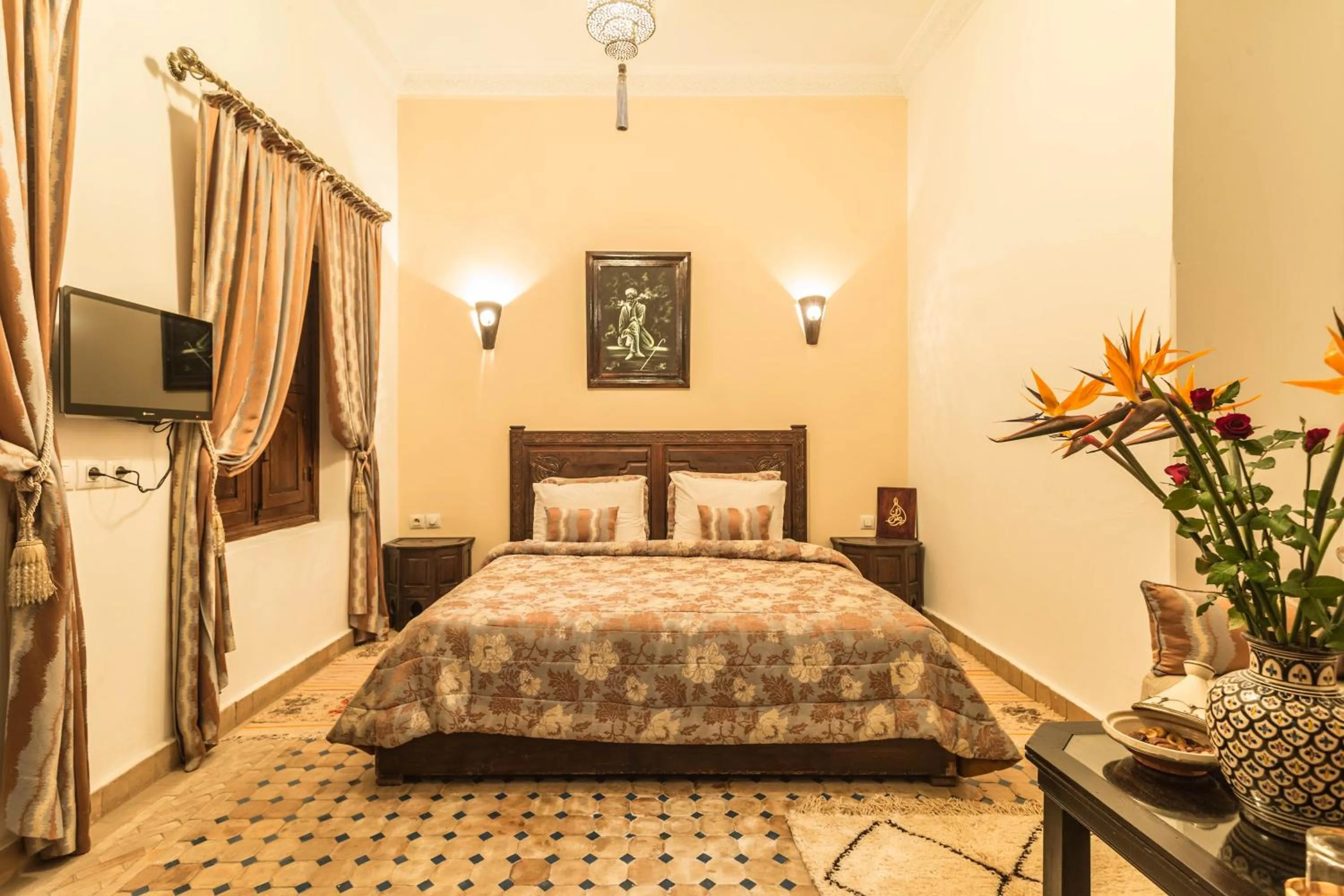Bed in Riad Nasreen