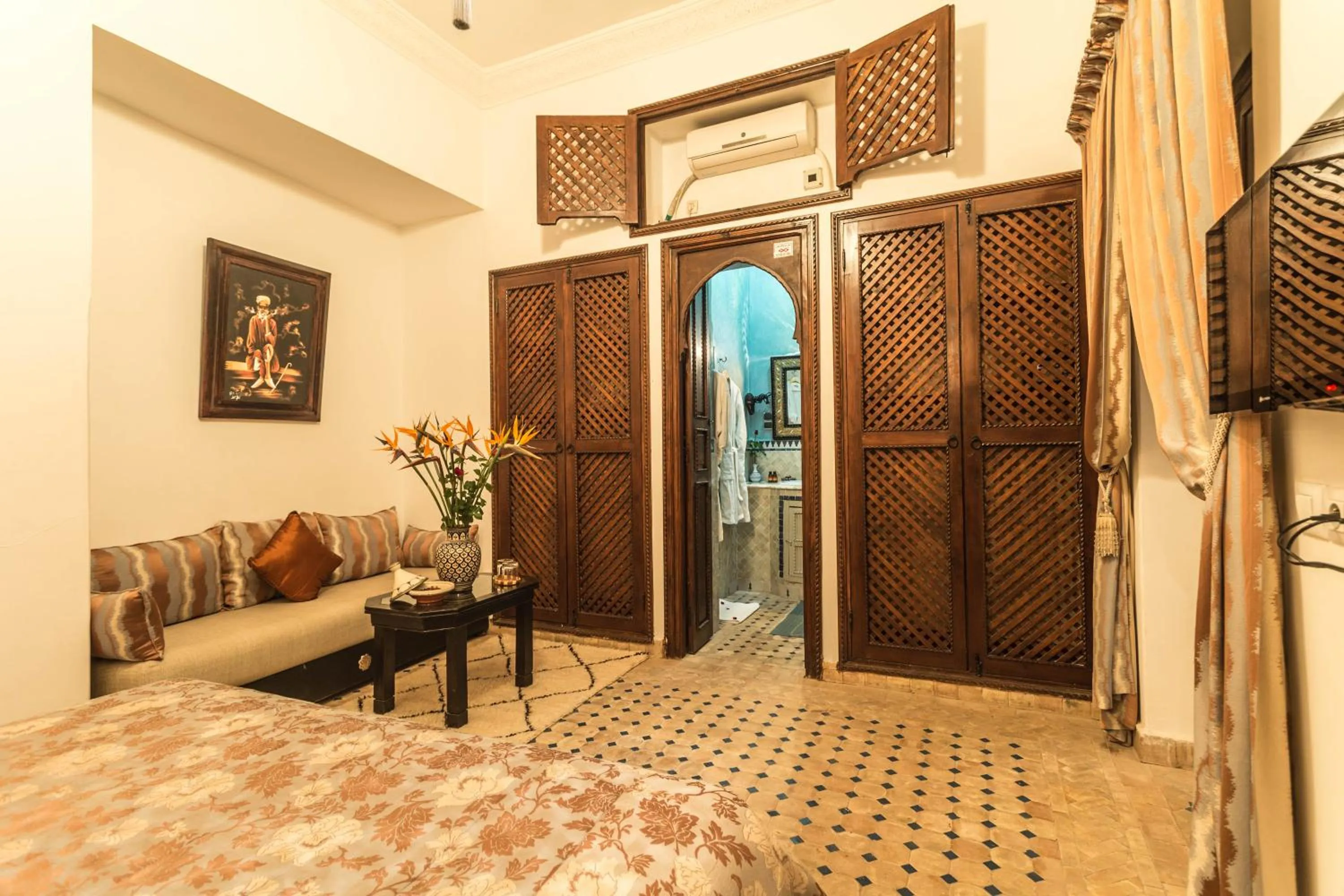 Living room, Bed in Riad Nasreen