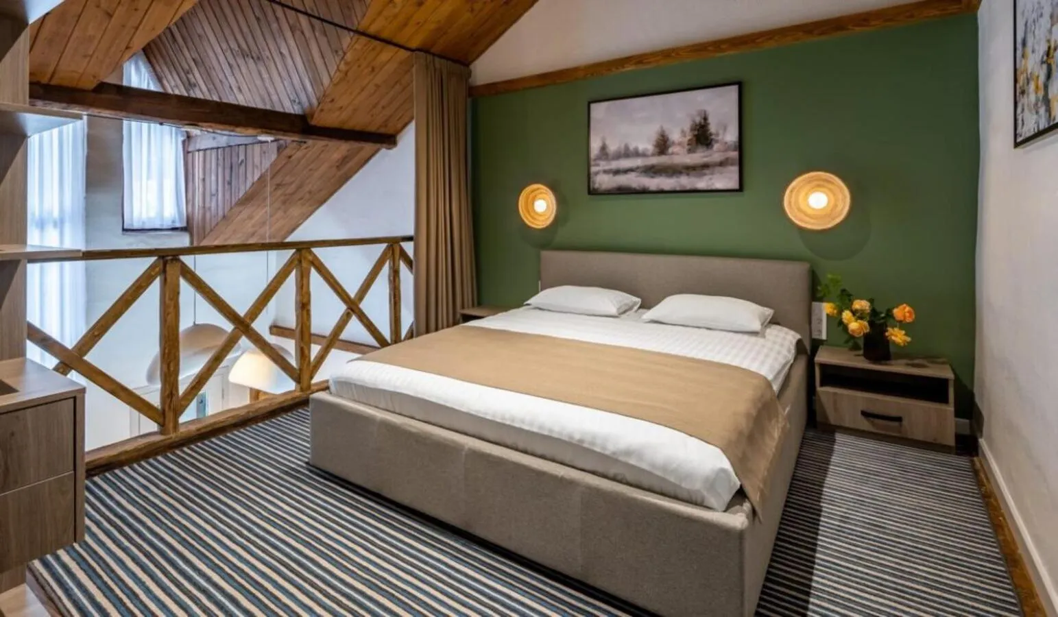 Bed in Drevny Grad Park-hotel