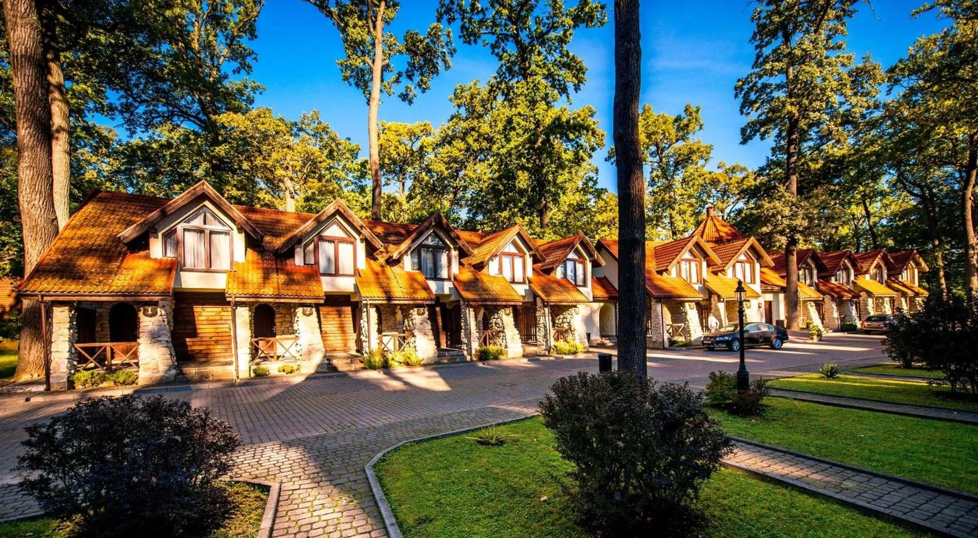 Decorative detail in Drevny Grad Park-hotel