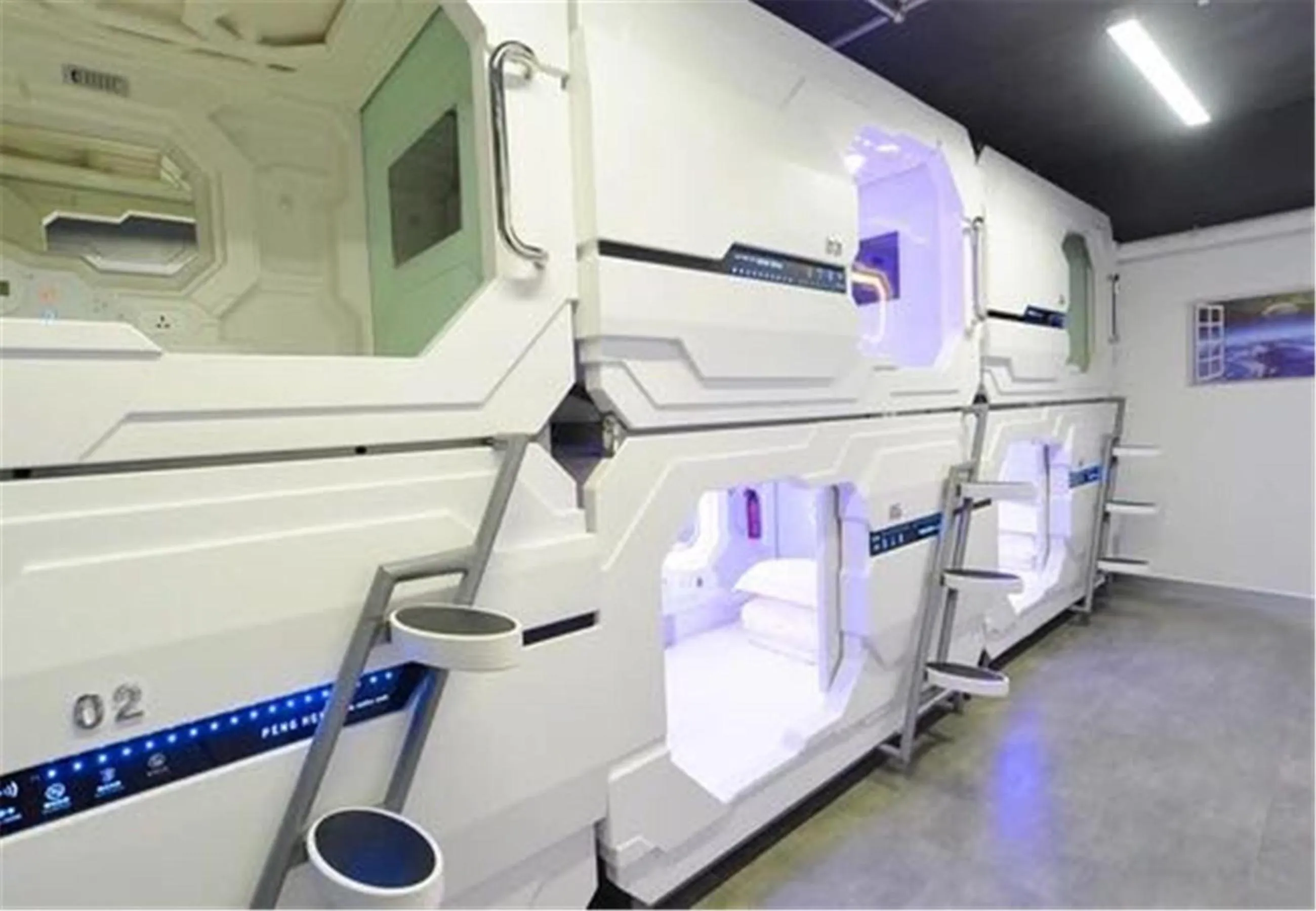 Bed in Zhuhai Dreamers Capsule Hotel