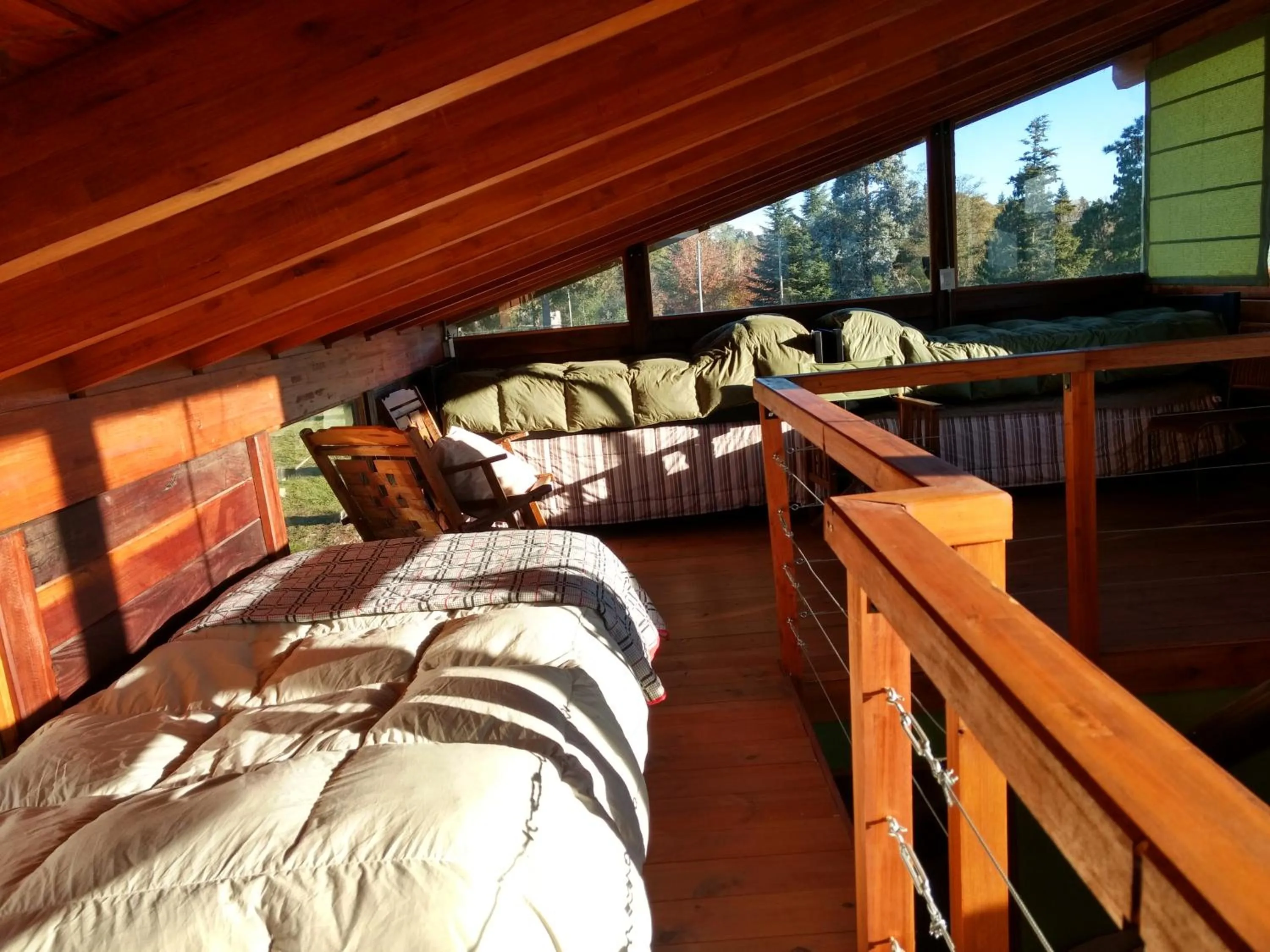 Bed in La Azotea cabañas & suites