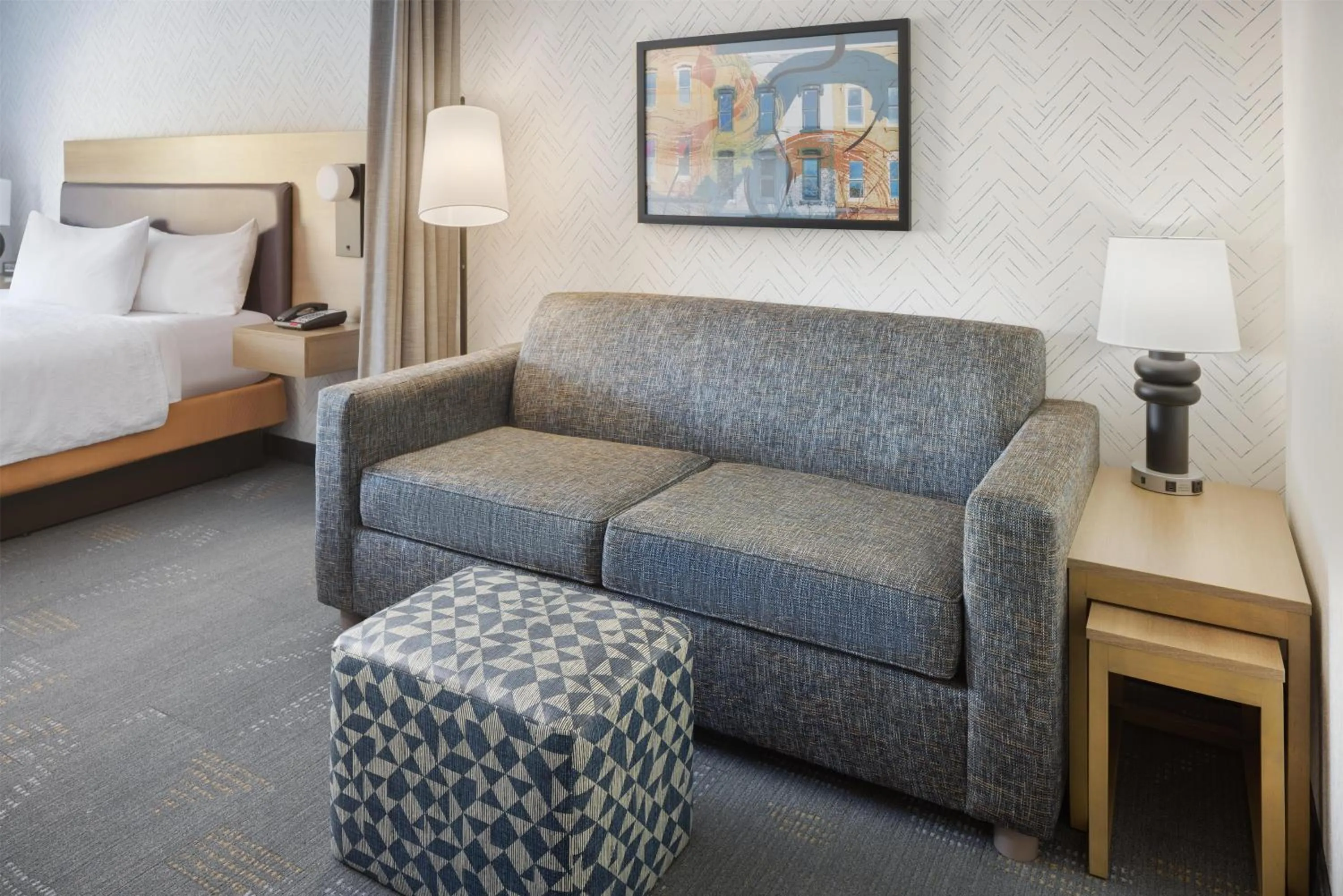 Bed in Home 2 Suites By Hilton Jackson