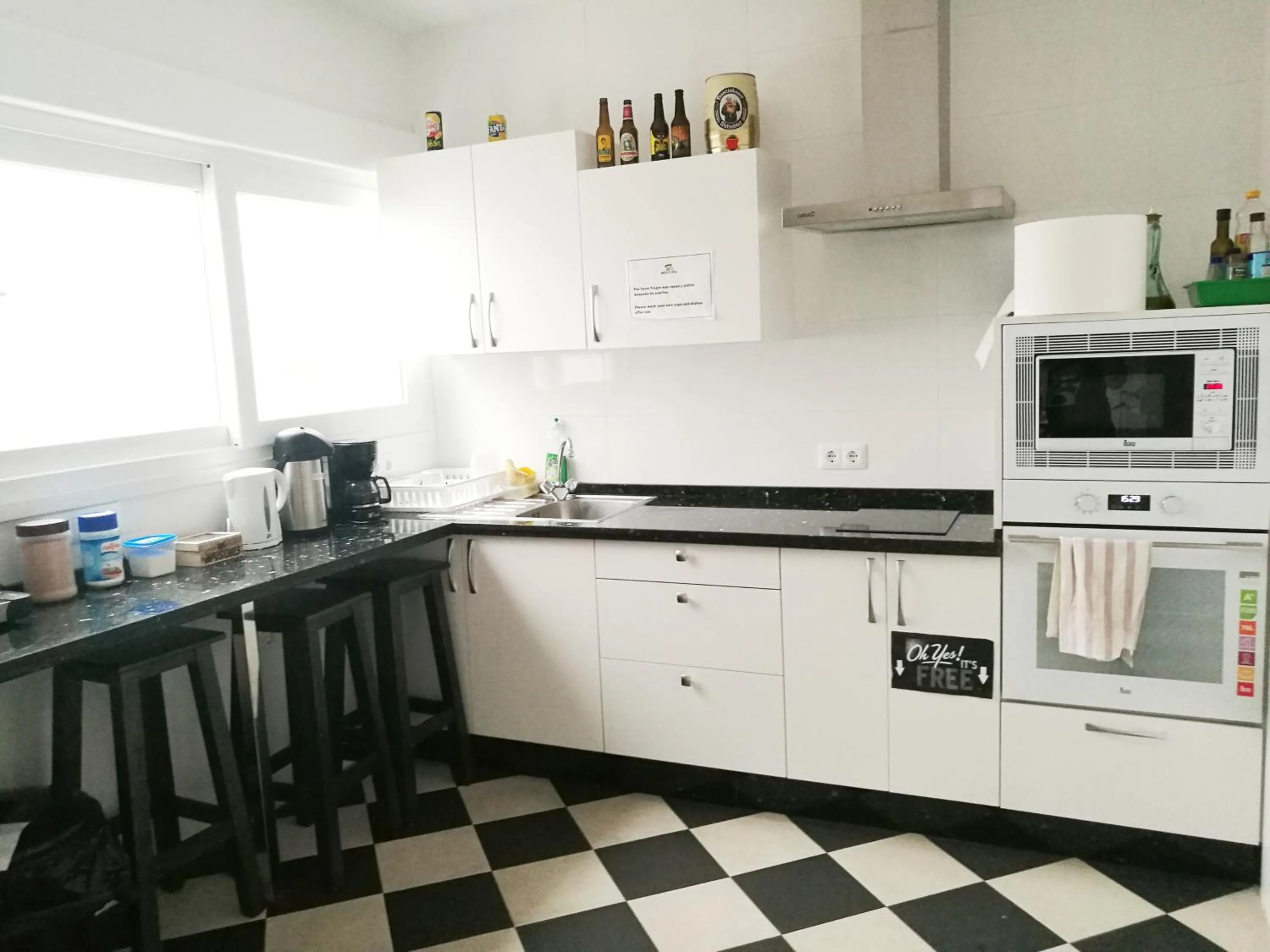 Communal kitchen in Hostel A2C