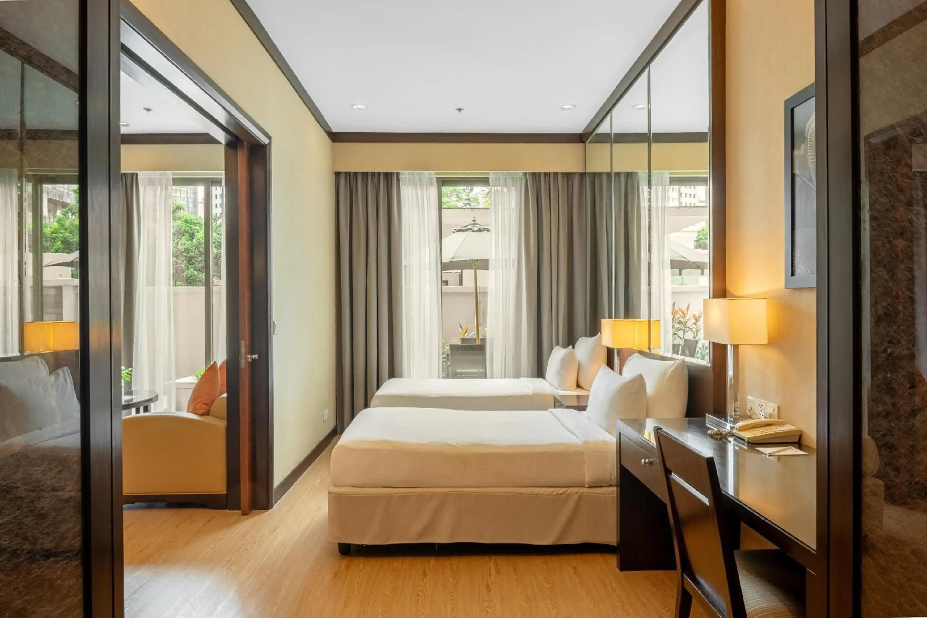 View (from property/room), Bed in Micasa All Suites Hotel View (from property/room), Bed in Micasa All Suites Hotel