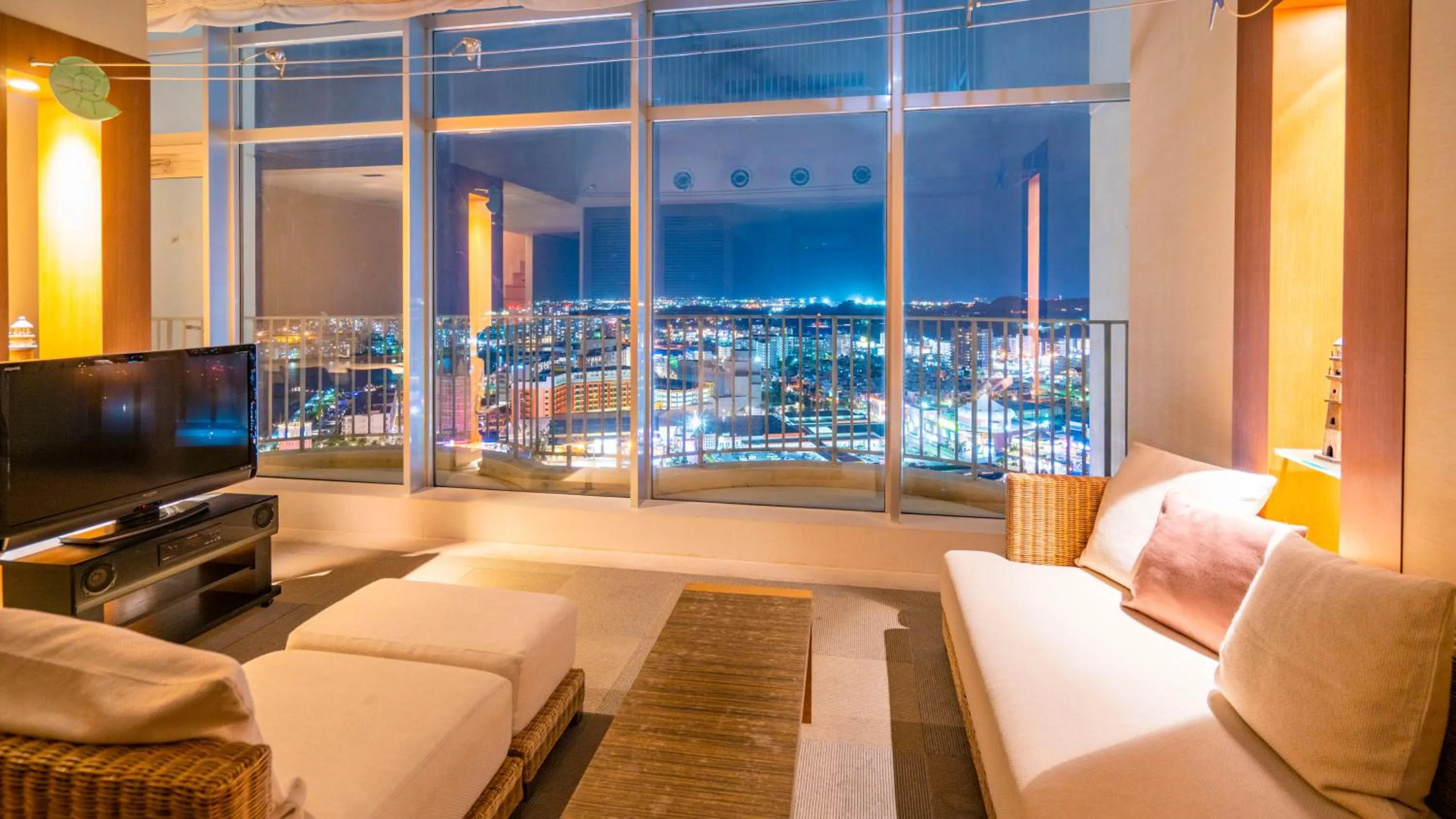 Living room in The Beach Tower Okinawa