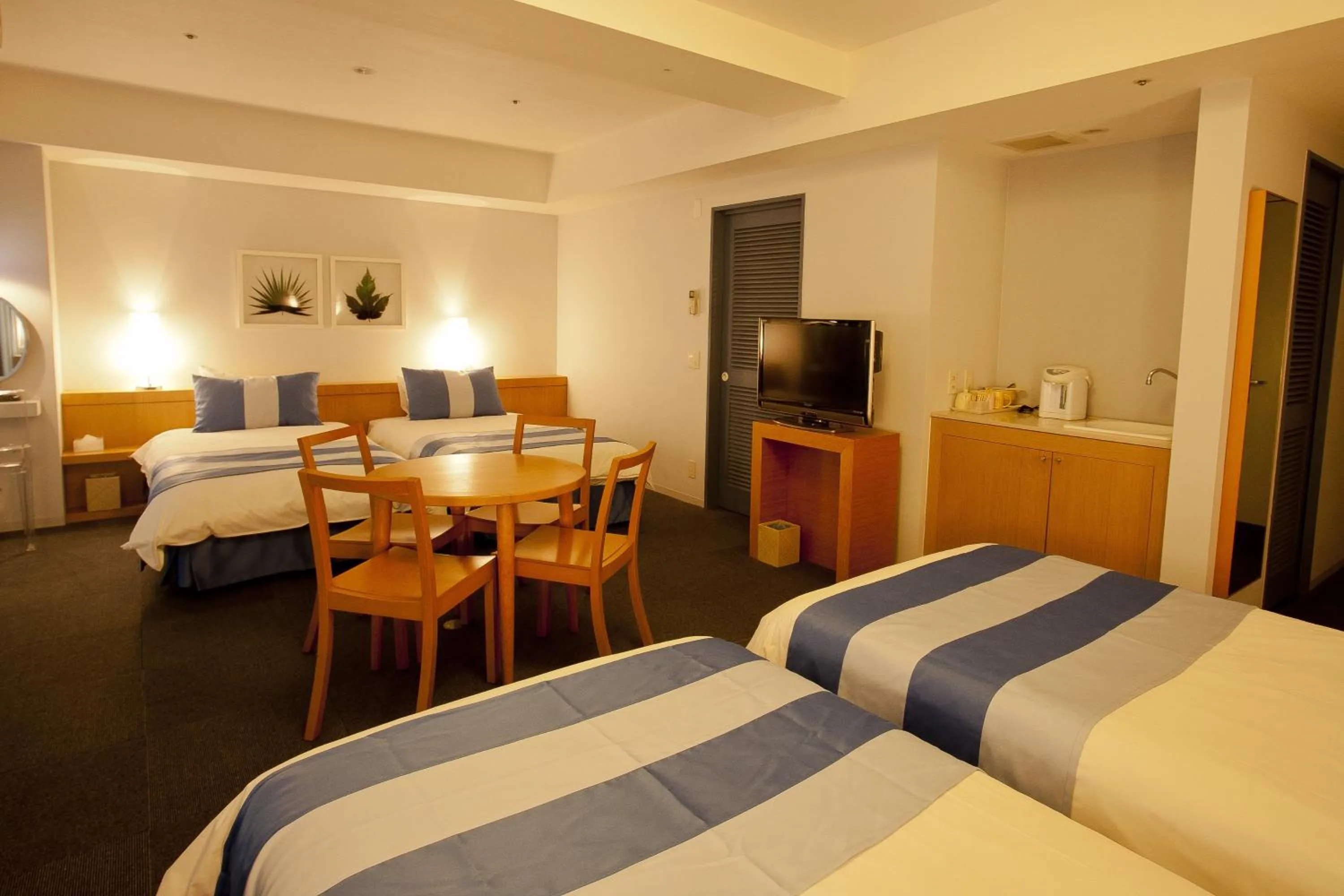 Bed in The Beach Tower Okinawa