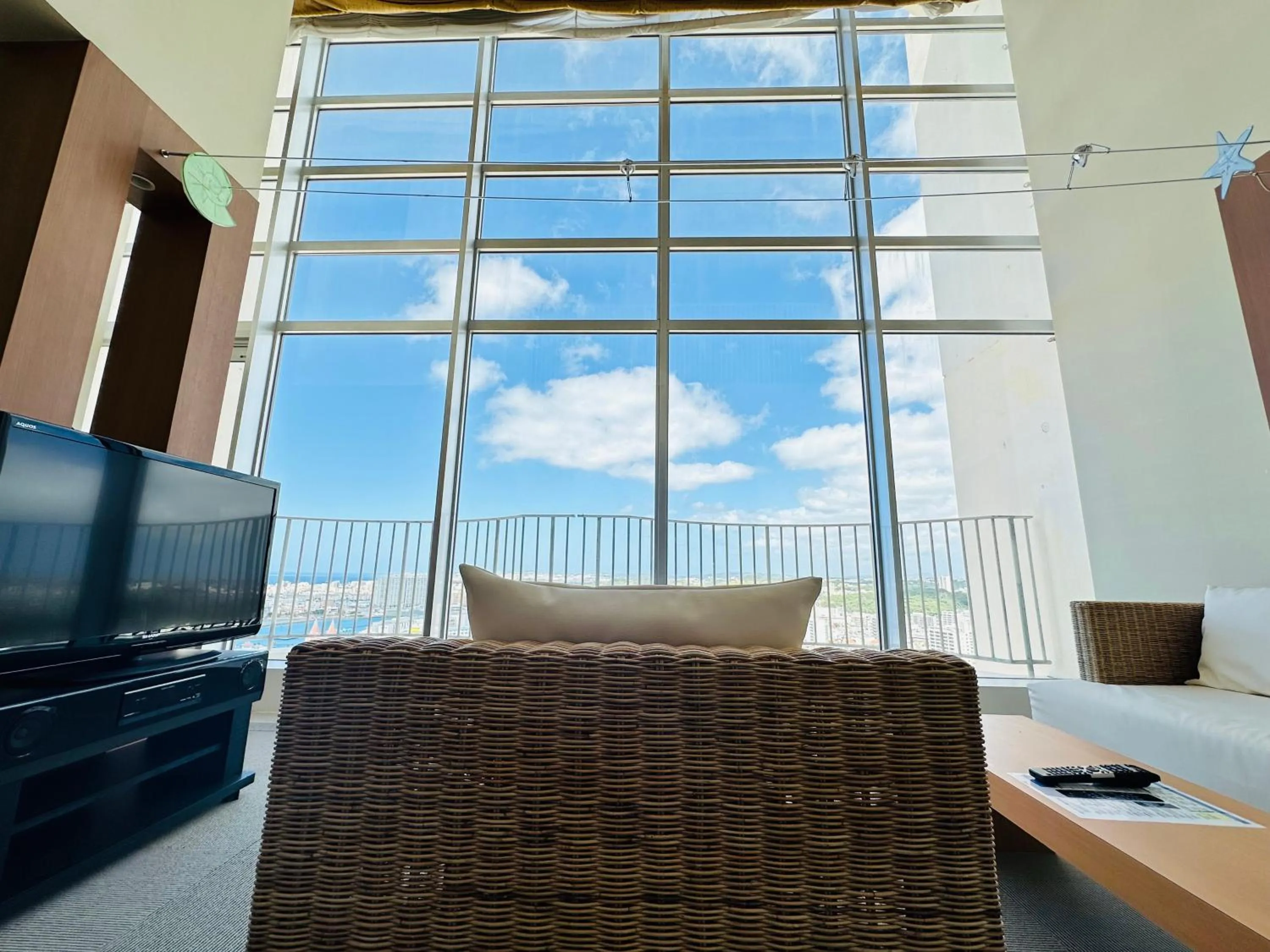Living room in The Beach Tower Okinawa