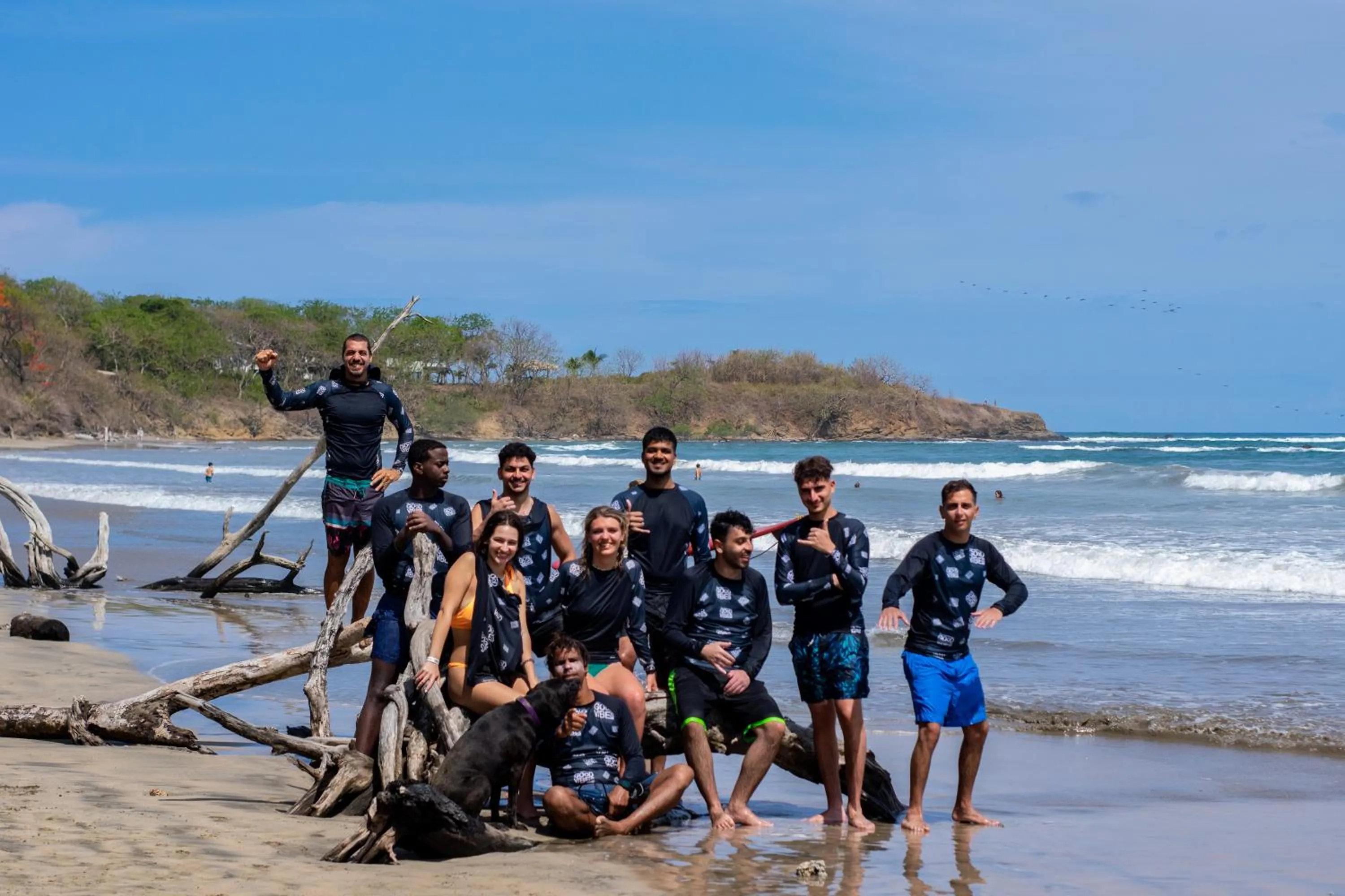 group of guests in Tamarindo Backpackers