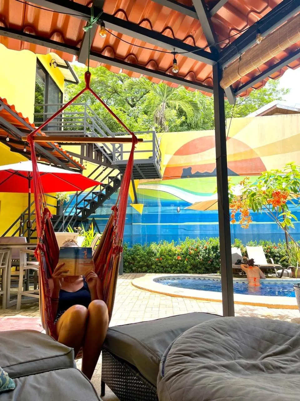 sunbed in Tamarindo Backpackers