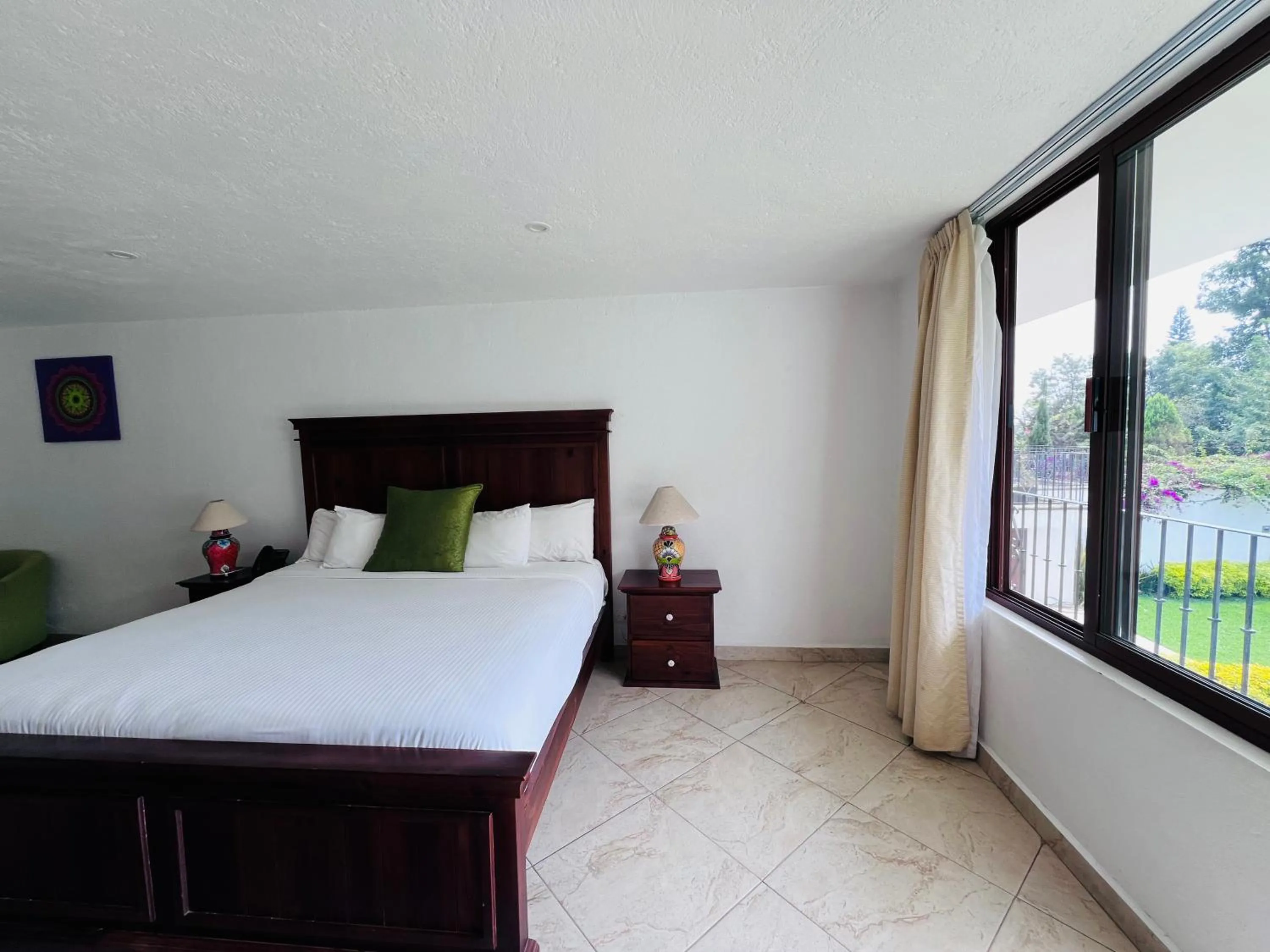 Bed in Hotel Las Puertas de Tepoztlan