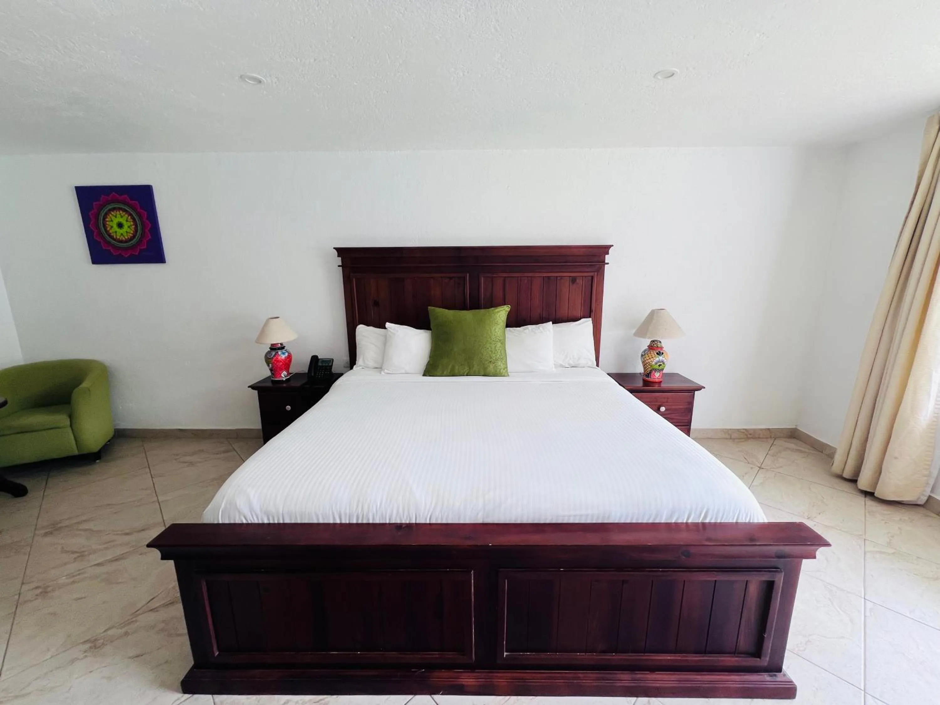 Bed in Hotel Las Puertas de Tepoztlan