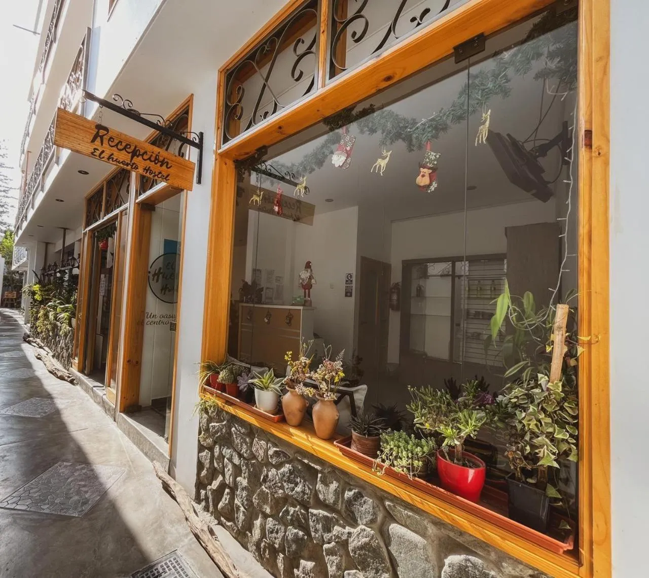 Area and facilities in El Huerto Hostel