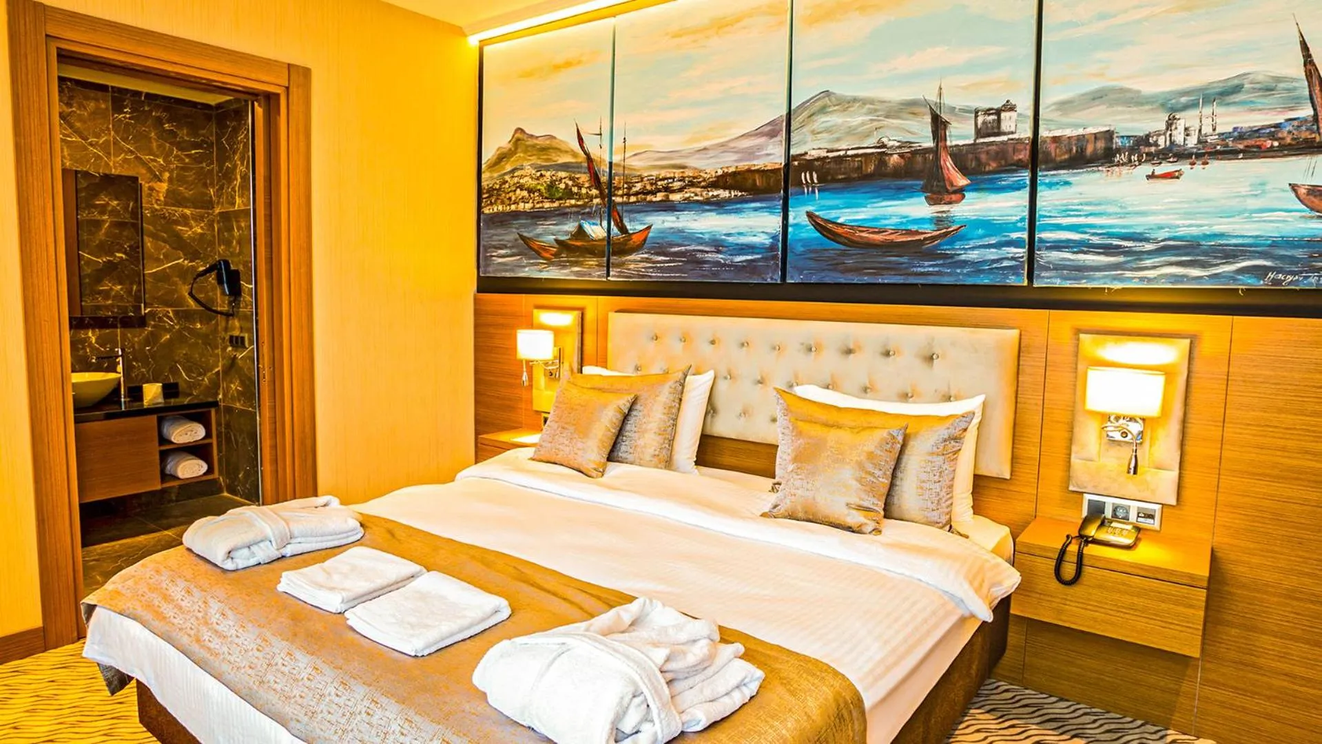 Bed in Aselia Hotel Trabzon