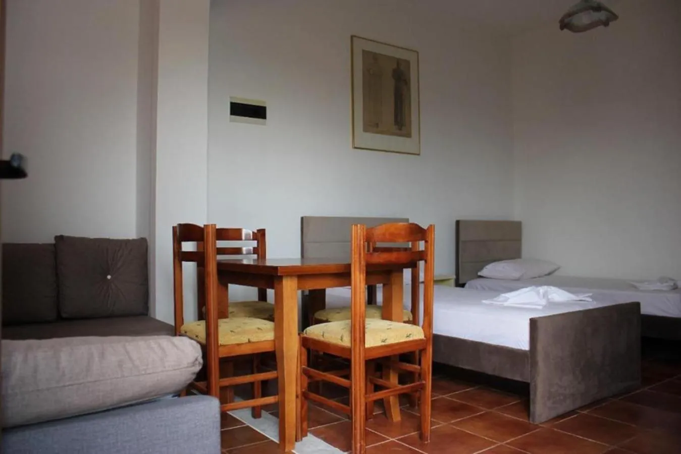 Bed in Hotel Athina