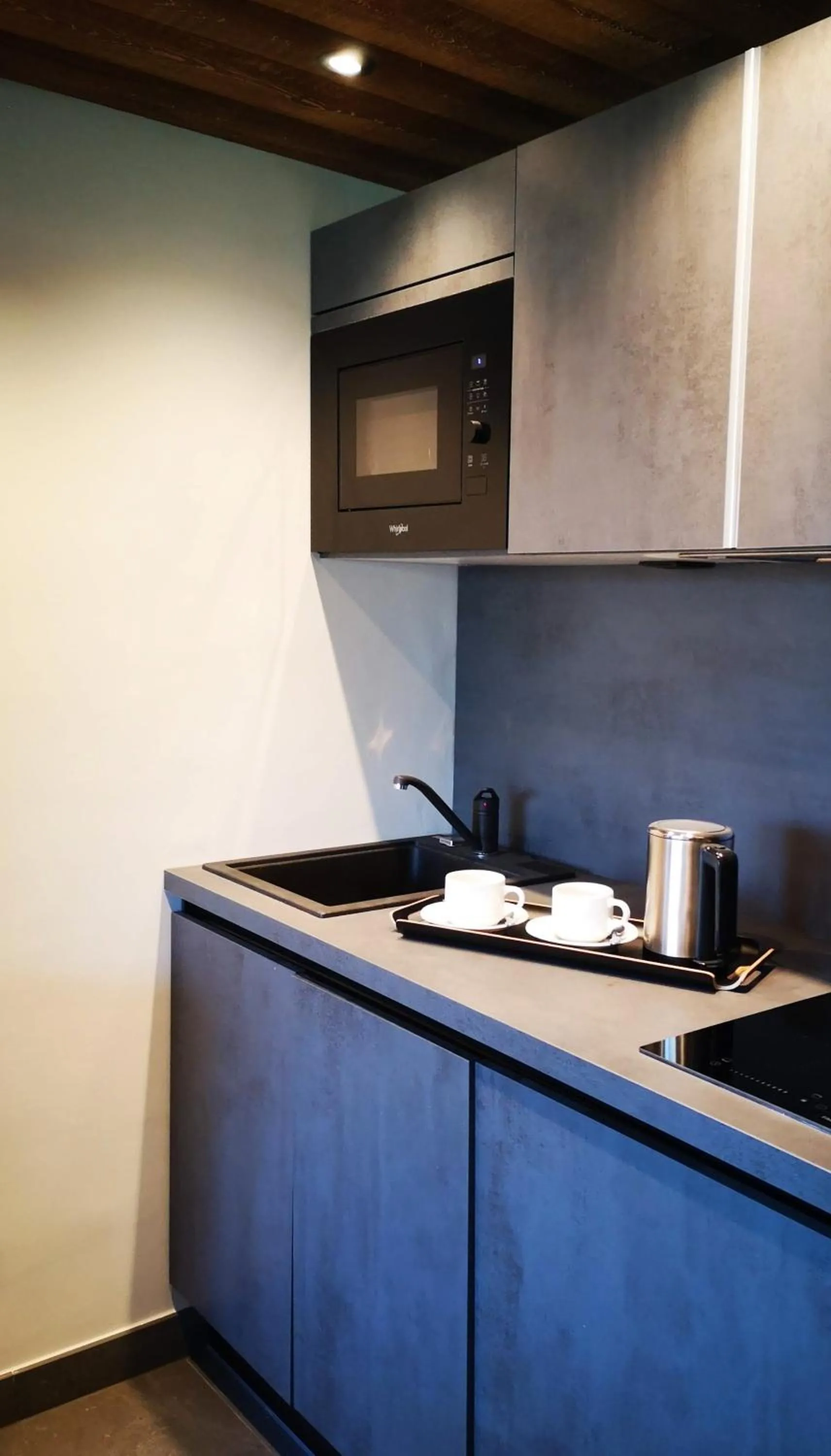 Kitchen or kitchenette in Alliey & Spa Piscine Appart-hôtel Serre chevalier