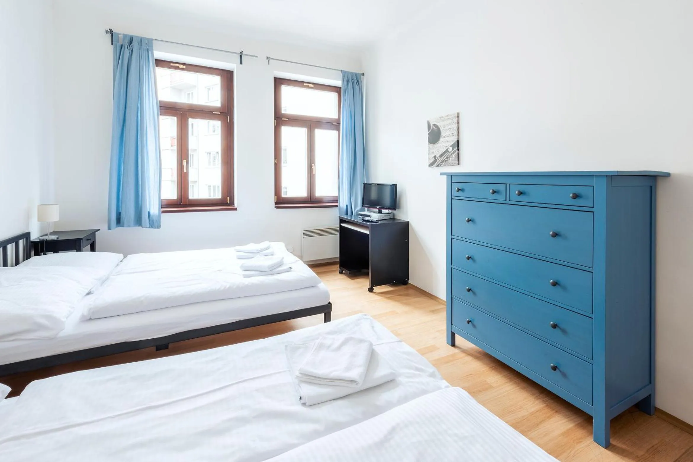 Bedroom, Bed in Family Apartments Praha 6