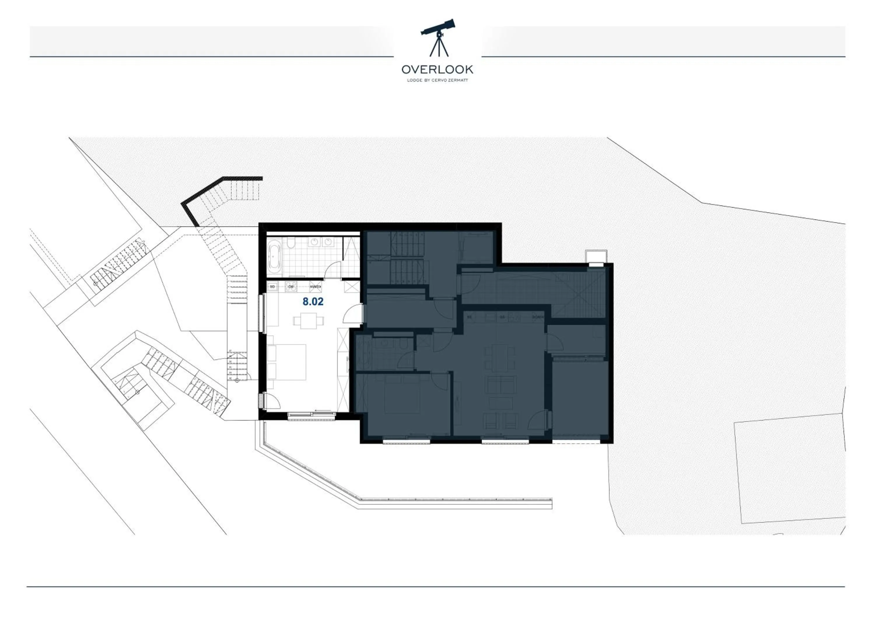 Floor plan in OVERLOOK Lodge by CERVO Zermatt