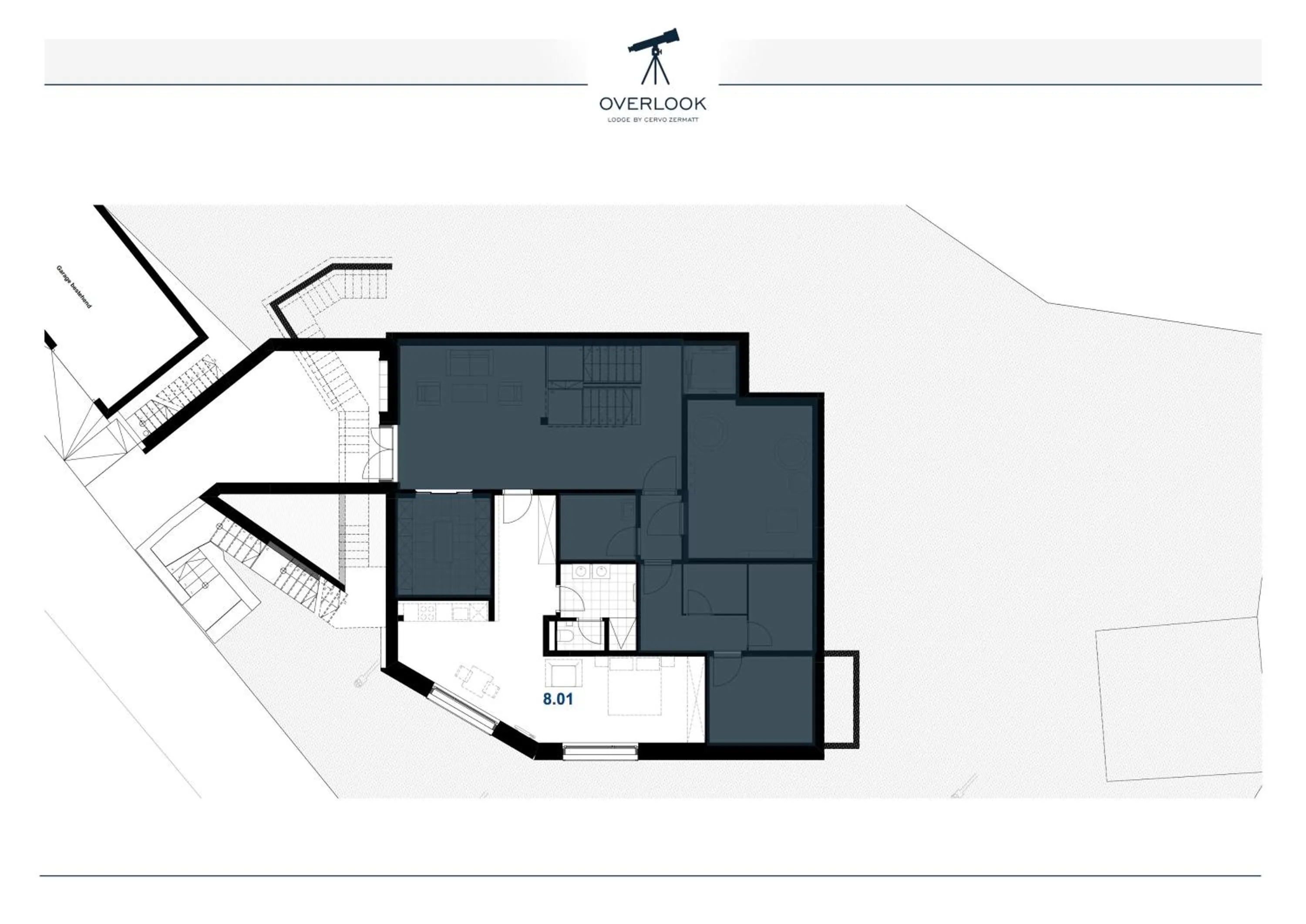 Floor plan in OVERLOOK Lodge by CERVO Zermatt