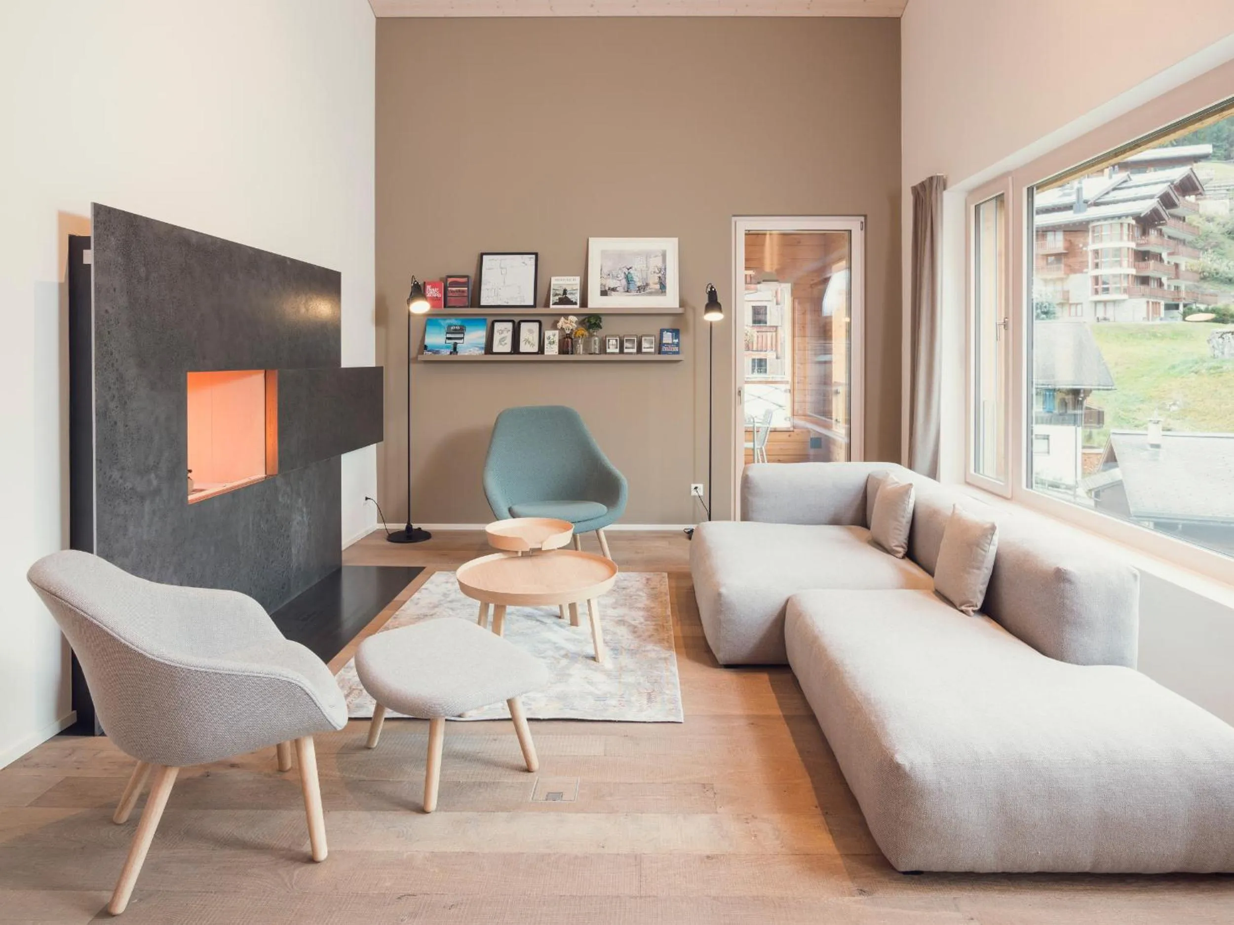 Living room in OVERLOOK Lodge by CERVO Zermatt