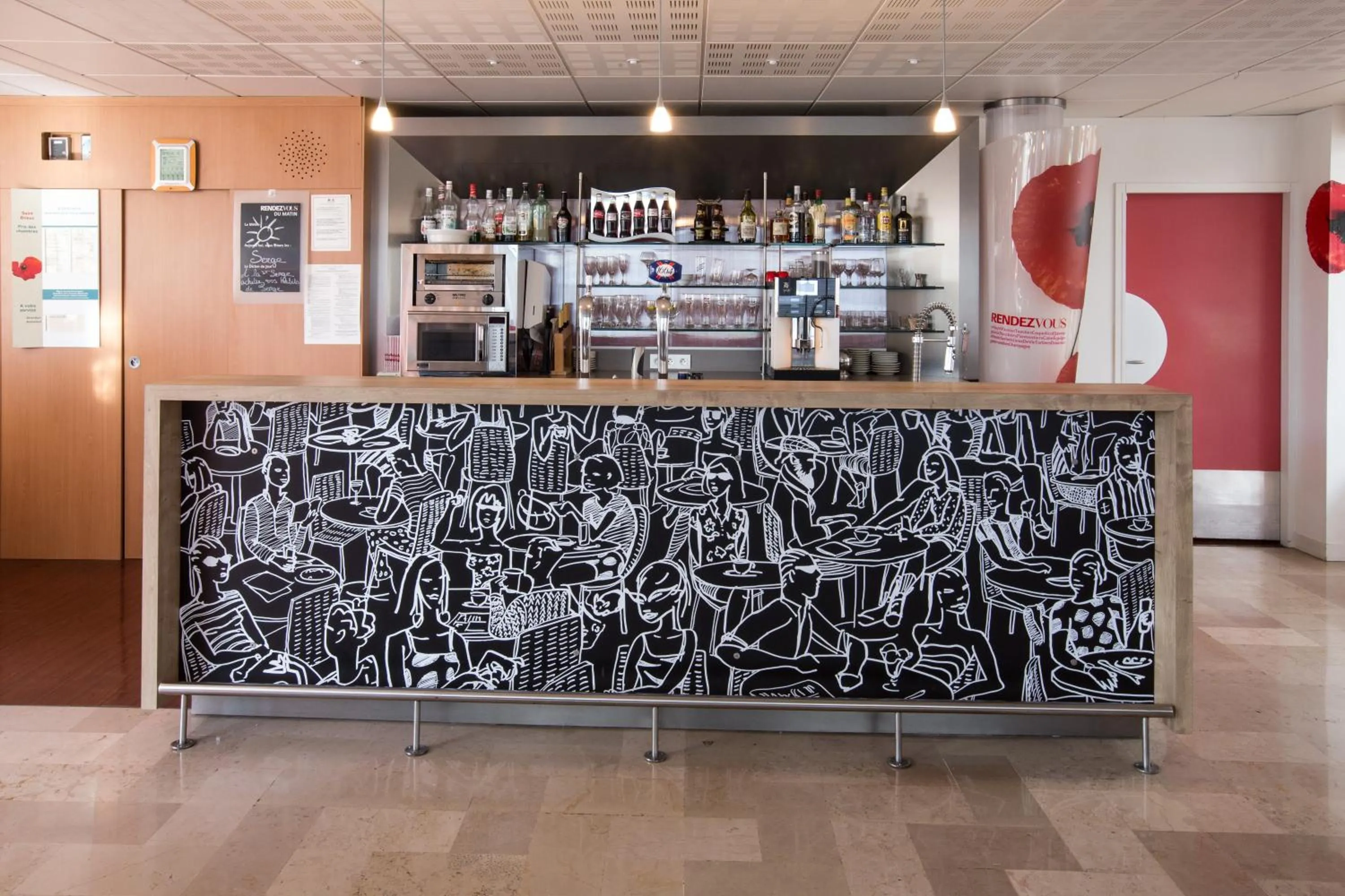 Lounge or bar in ibis Saint Brieuc Yffiniac