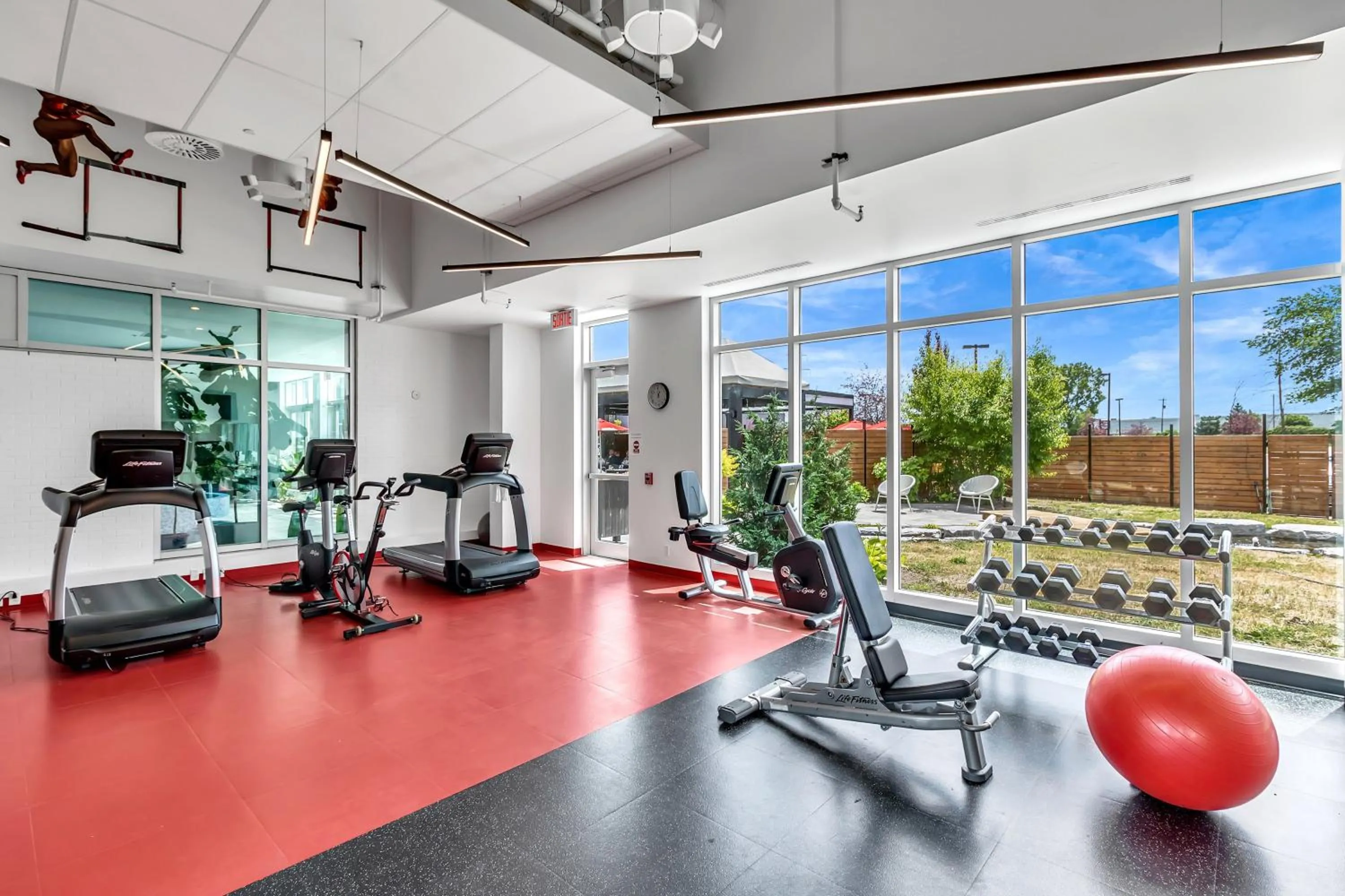 Fitness centre/facilities in Hotel Mortagne