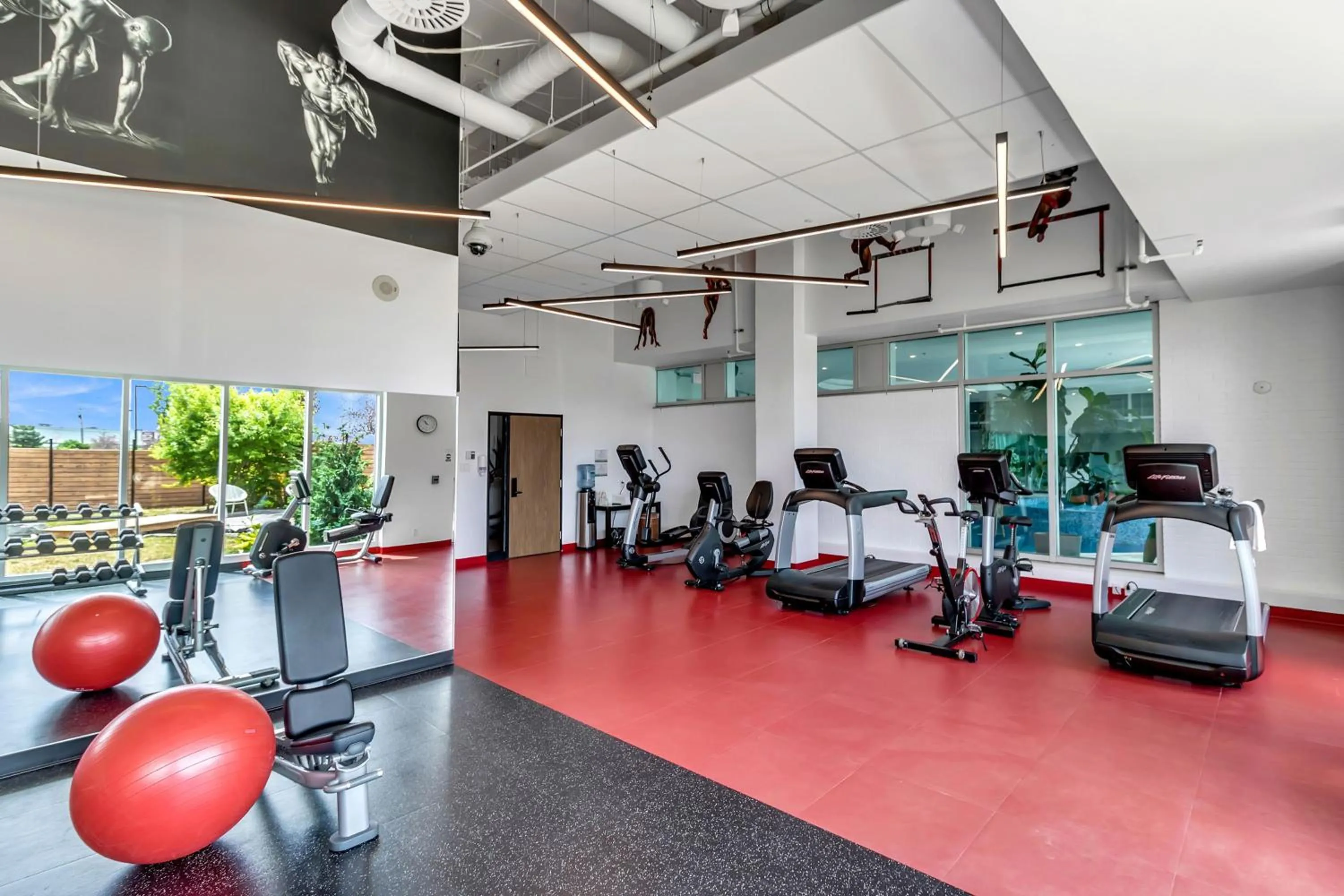 Fitness centre/facilities in Hotel Mortagne