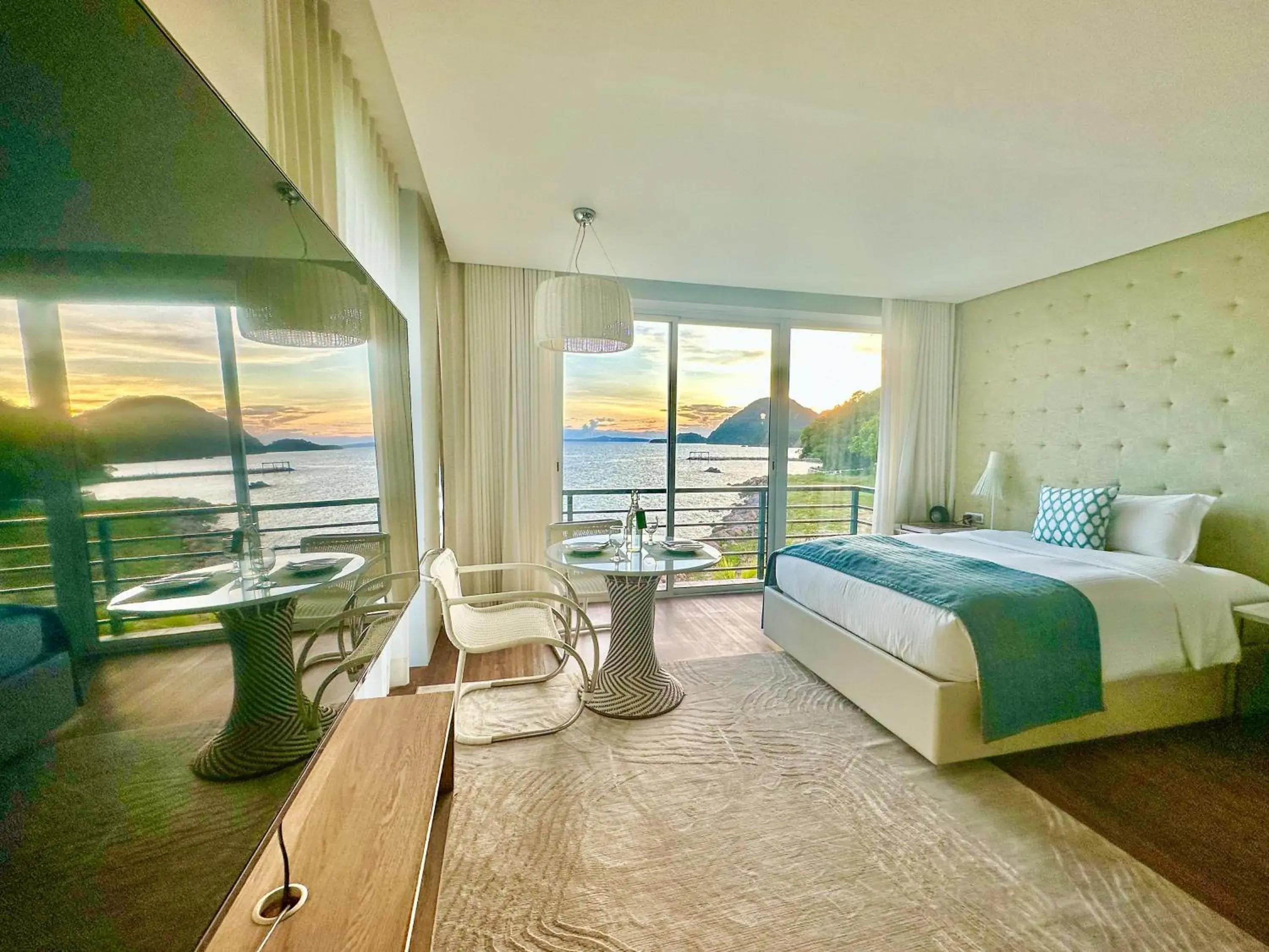 View (from property/room), Bed in Misibis Bay View (from property/room), Bed in Misibis Bay