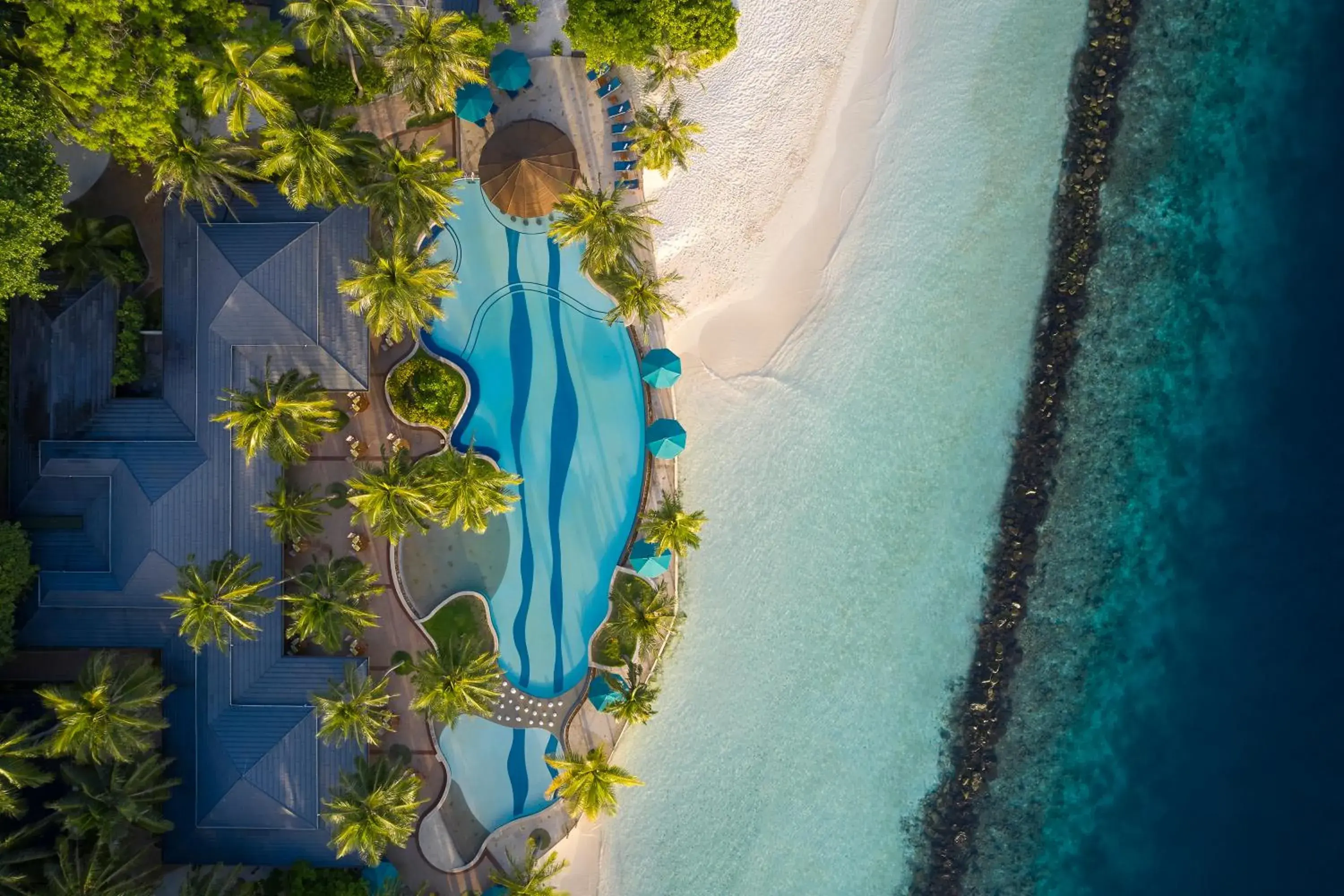 Bird's eye view in Royal Island Resort Maldives Bird's eye view in Royal Island Resort Maldives