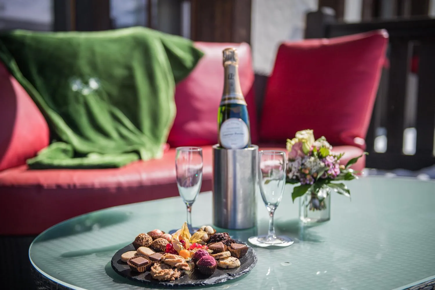 Balcony/Terrace in Riffelalp Resort 2222m Ski-in & Ski-out