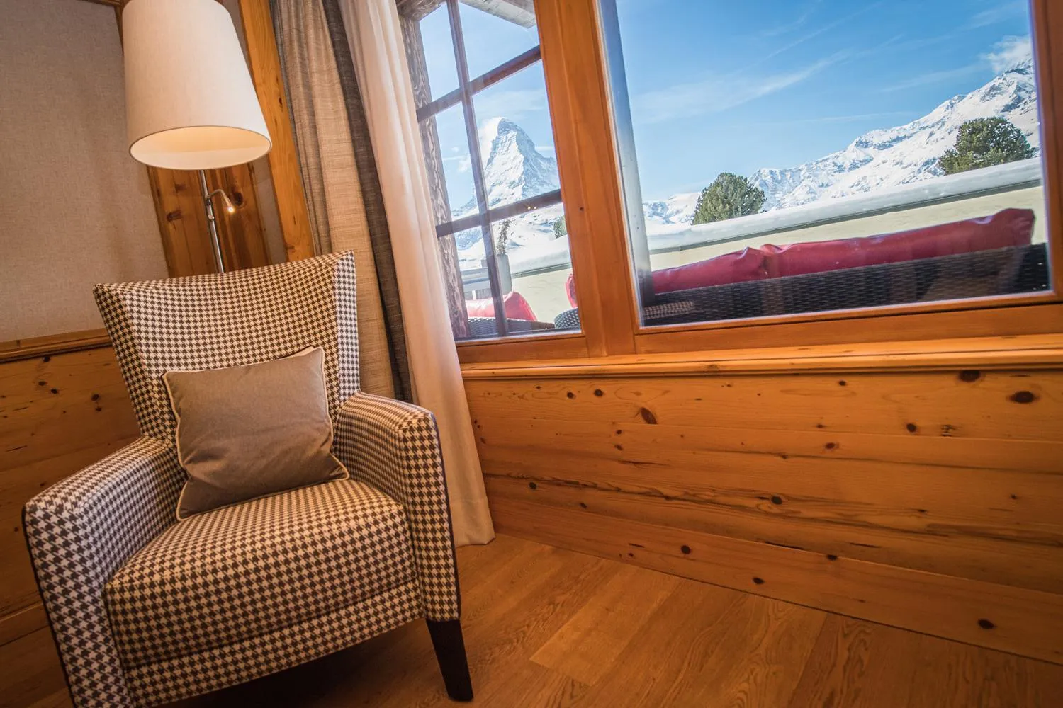 Seating area in Riffelalp Resort 2222m Ski-in & Ski-out